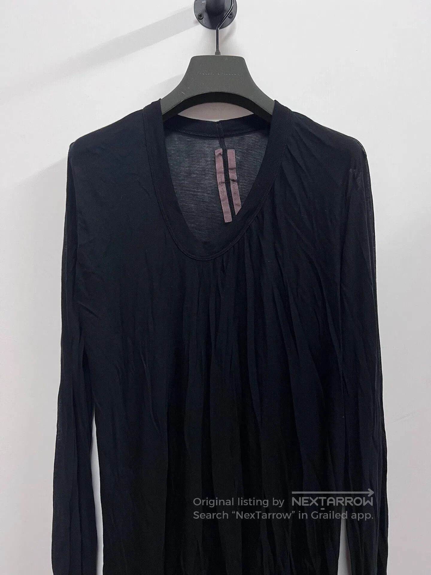 Rick Owens Rick Owens Black Long Sleeve T. Size US XXS / EU 40 - 2 Thumbnail