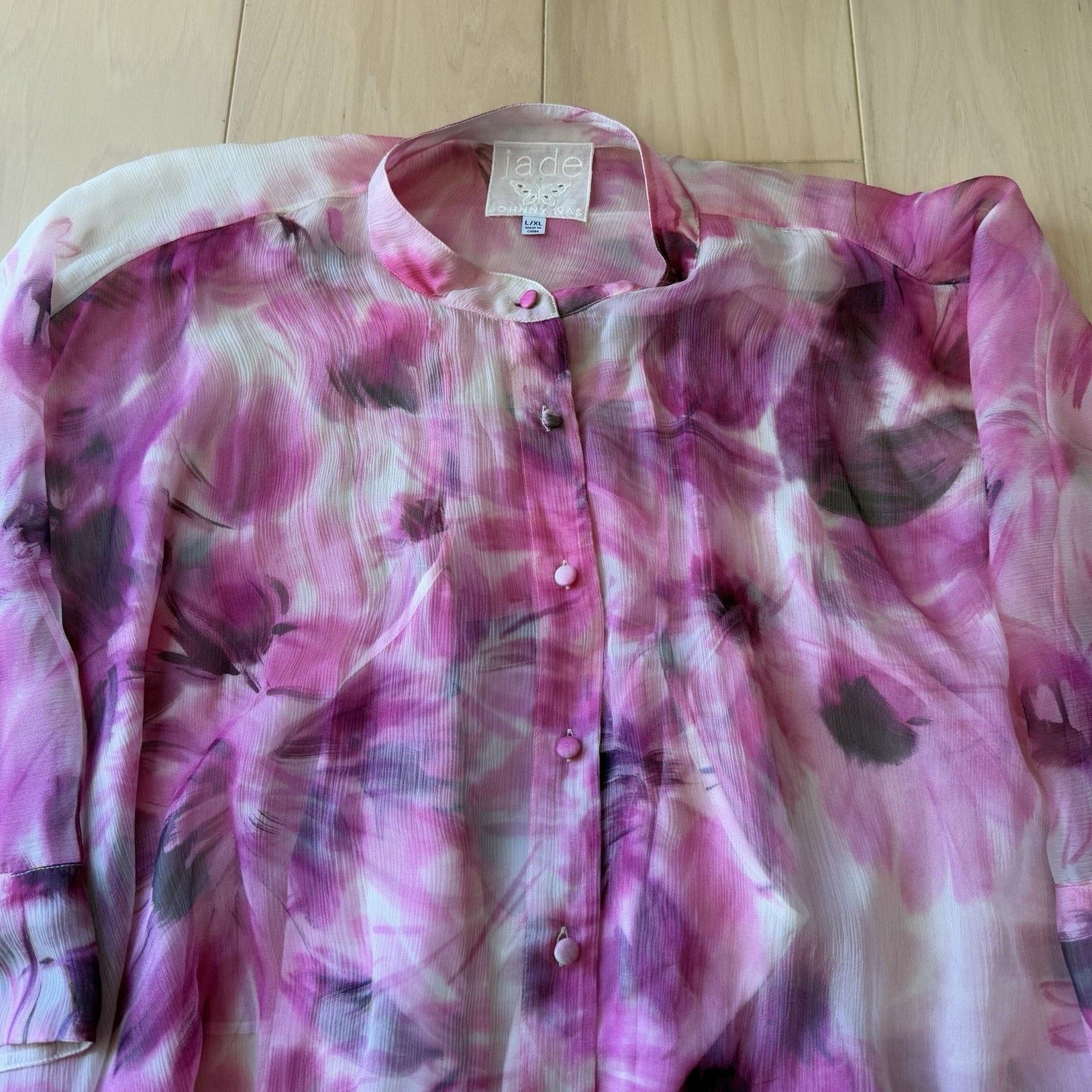 Johnny Was Johnny Was Katia Floral Silk Blouse Women's L/XL Multicolor Size L / US 10 / IT 46 - 3 Thumbnail