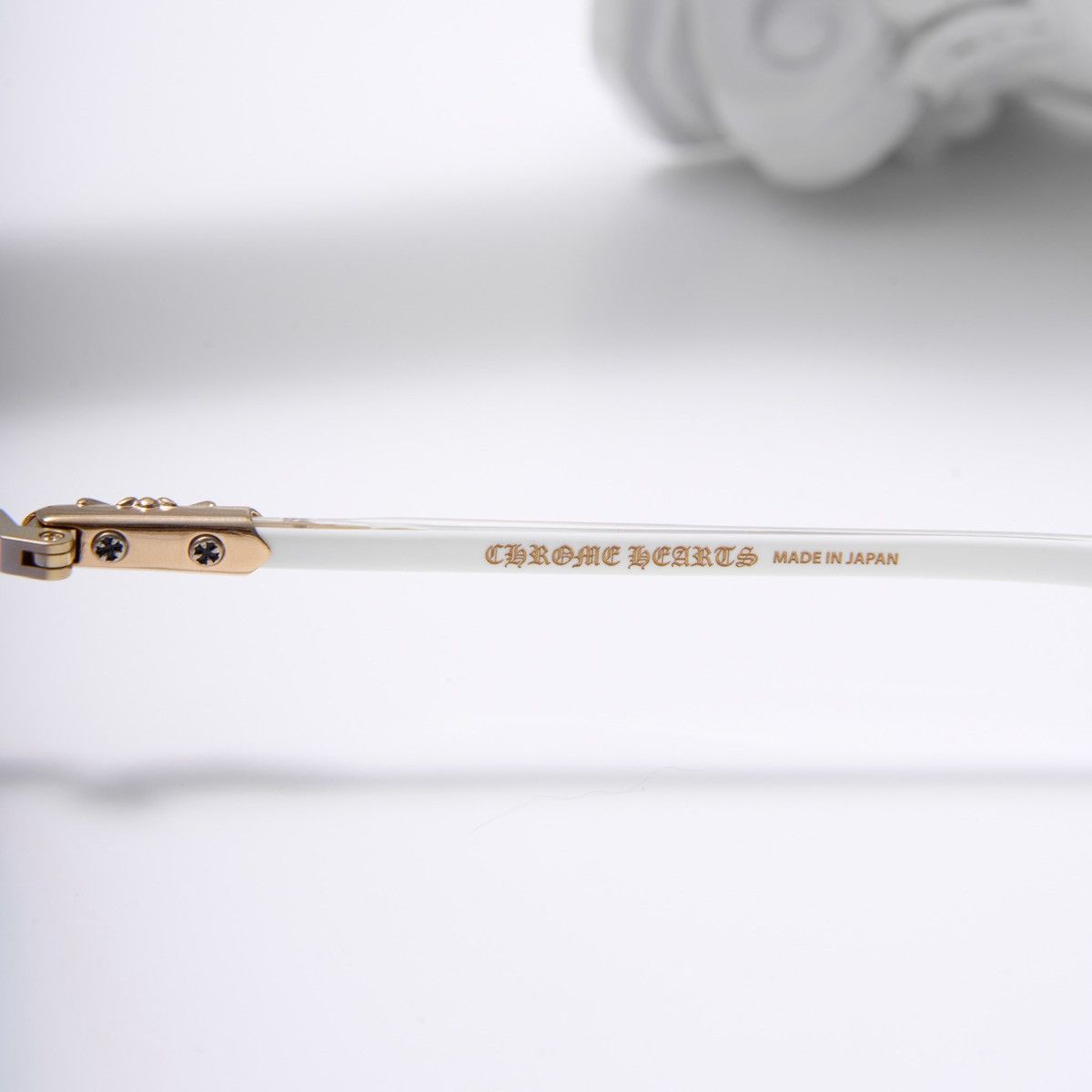 Chrome Hearts CHROME HEARTS NIP SLIP MATTE GOLD PLATED - WHITE SUNGLASSES Size ONE SIZE - 4 Thumbnail