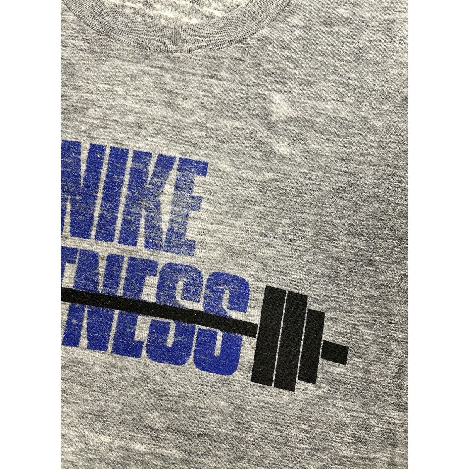 Nike VINTAGE Nike Fitness Barbell T-Shirt Workout 80s Medium Gray Paper Thin Tee Mens Size US M / EU 48-50 / 2 - 5 Thumbnail
