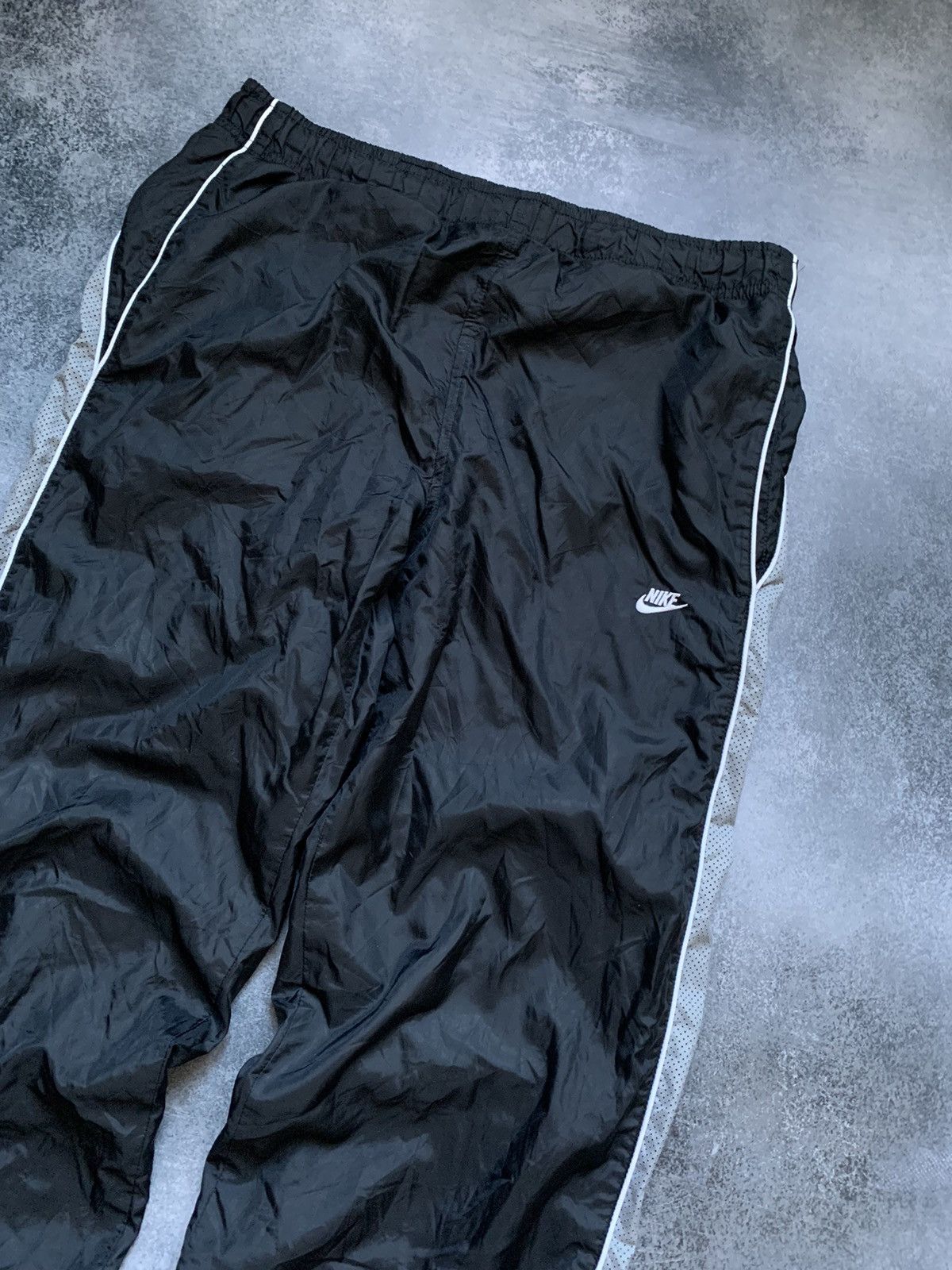 Nike × Vintage Vintage Nike Track Pants Drill Y2K style Swoosh Size US 31 - 3 Thumbnail