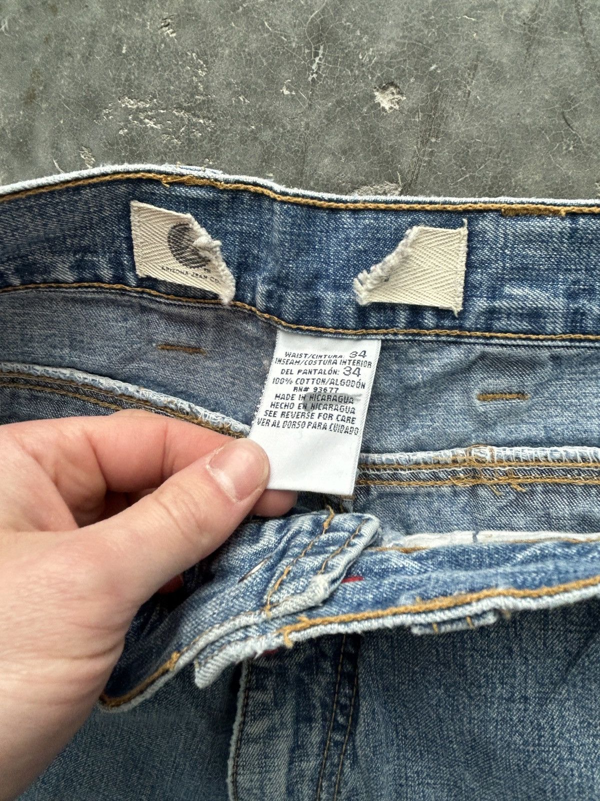 Arizona Jean Co. Vintage Y2K Baggy Utility Denim Jeans 34x34 Skater Style Size US 34 / EU 50 - 7 Thumbnail