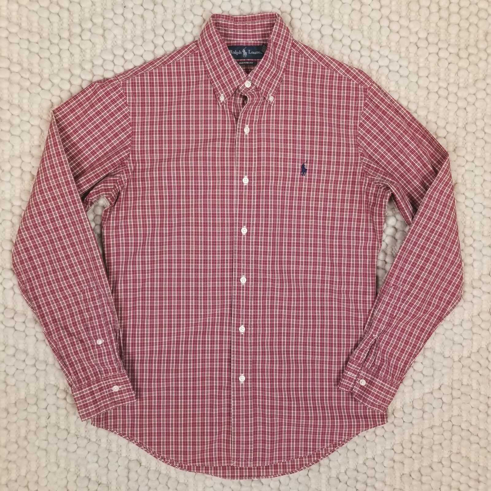 Ralph Lauren Ralph Lauren Plaid Cotton Custom Fit Shirt Red Sz Small Size US S / EU 44-46 / 1 - 6 Thumbnail