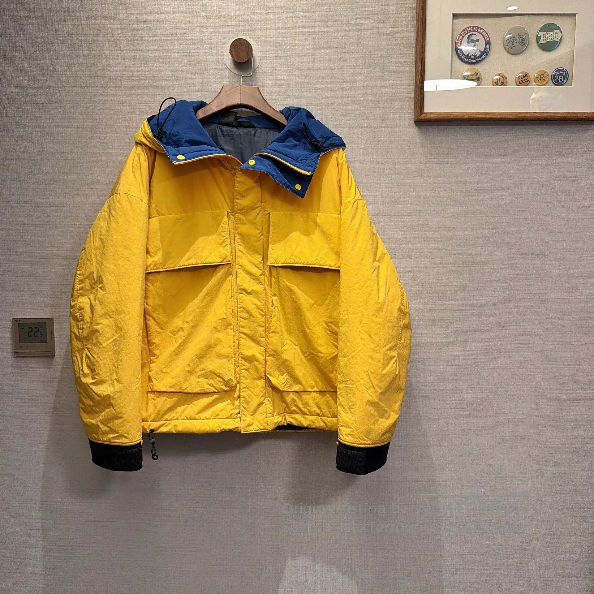 N.Hoolywood Waterproof Yellow Hooded Jacket. Size US S / EU 44-46 / 1 - 1 Thumbnail