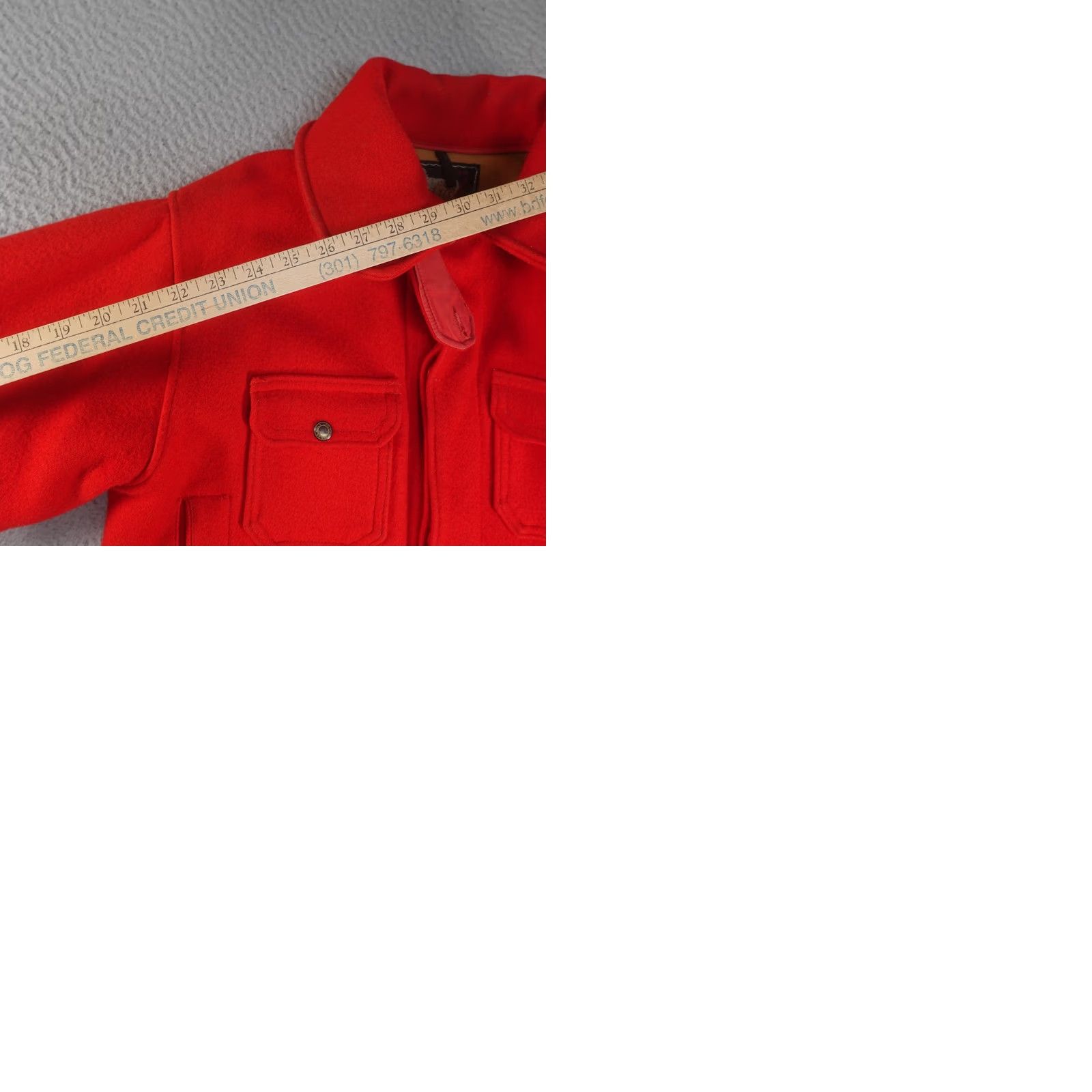 Vintage VINTAGE Woolrich Coat Mens 40 Red Wool Mackinaw Cruiser Cargo Field Hunting 60s Size US XXS / EU 40 - 12 Thumbnail