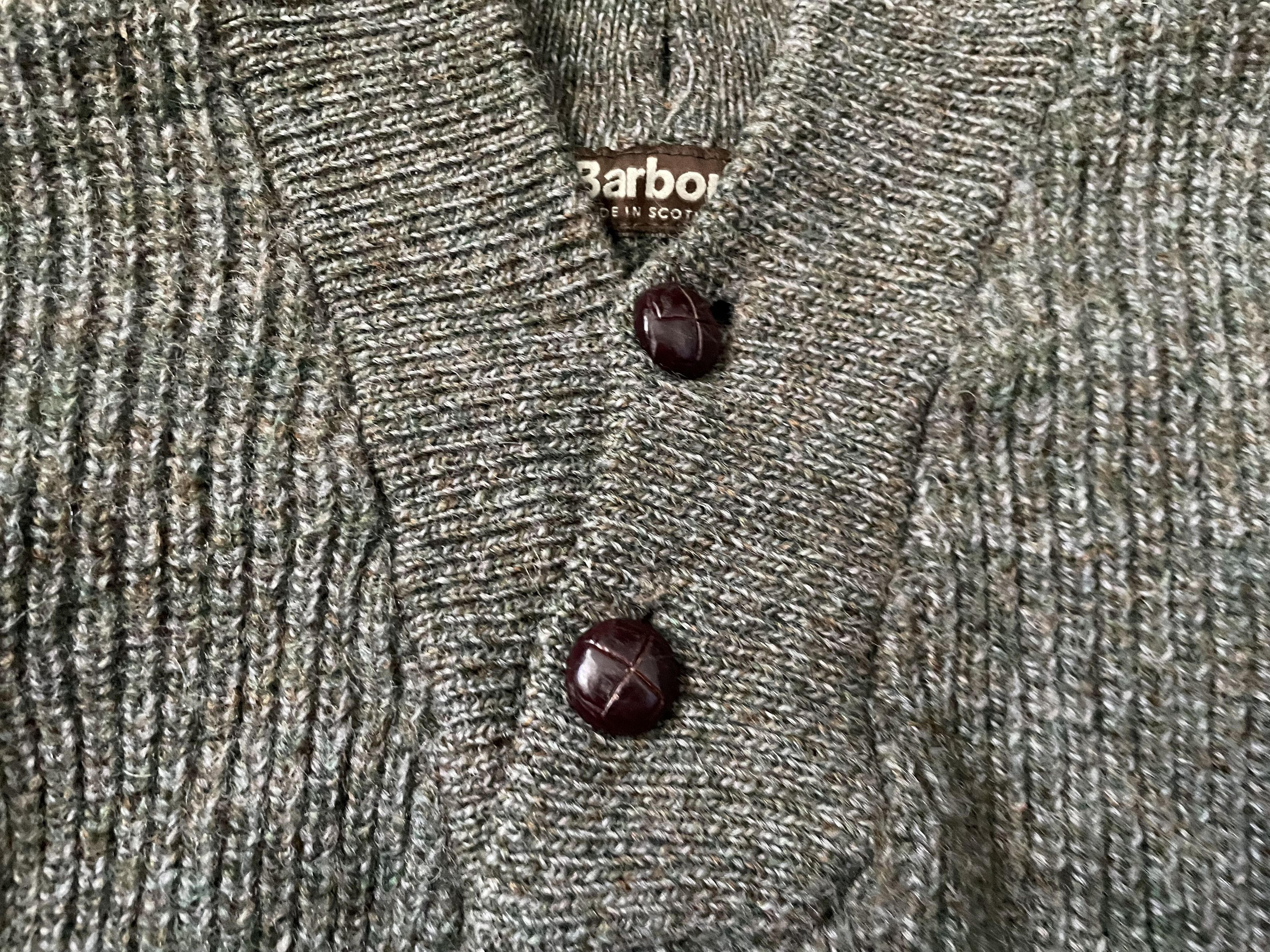 Barbour × Vintage Schott Wool Knitted Sweater Button Size US S / EU 44-46 / 1 - 7 Thumbnail