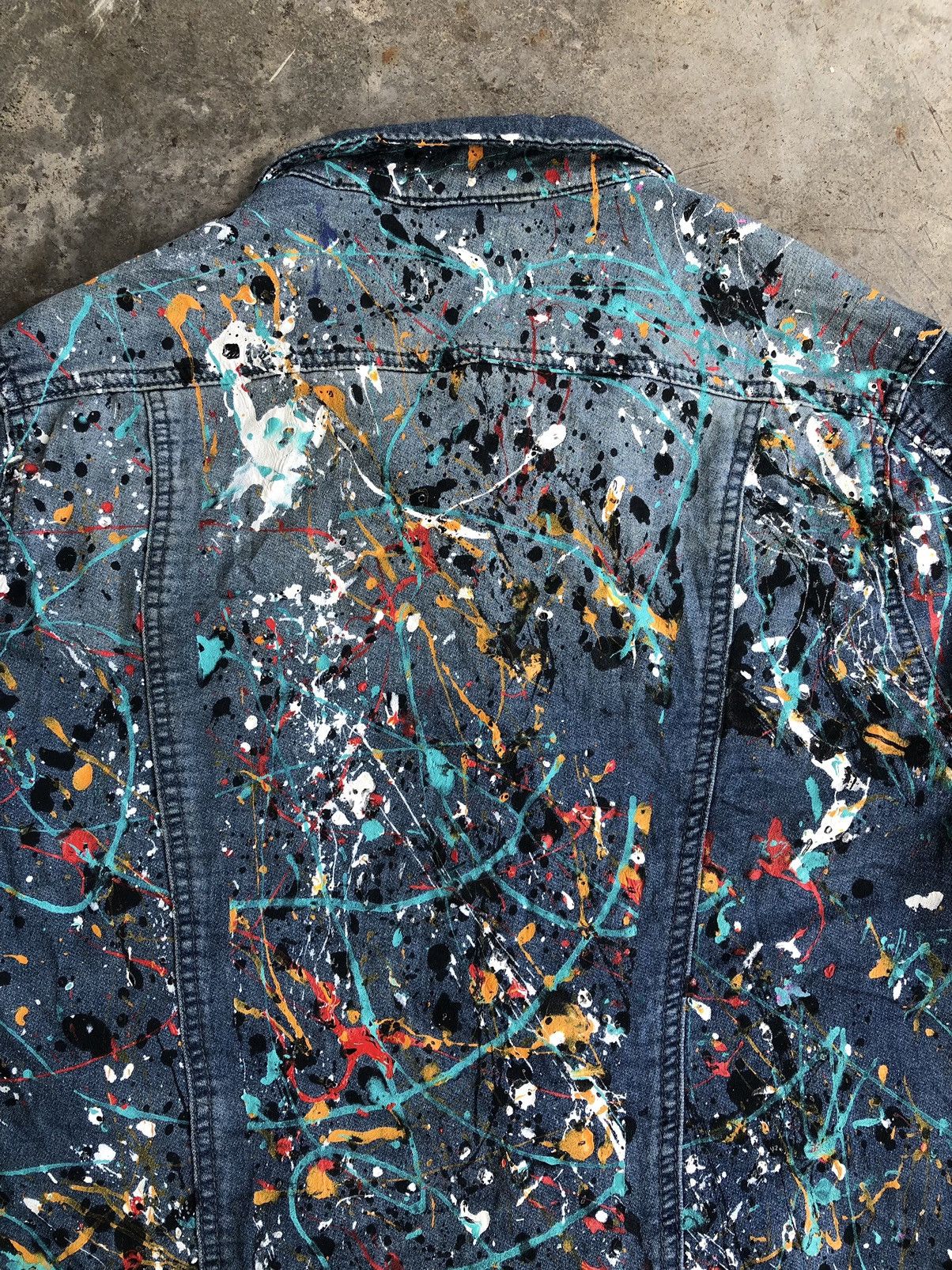 Buffalo David Bitton 💥RARE💥Vintage Buffalo David Bitton Paint Splash Denim Jacket Size US M / EU 48-50 / 2 - 13 Thumbnail