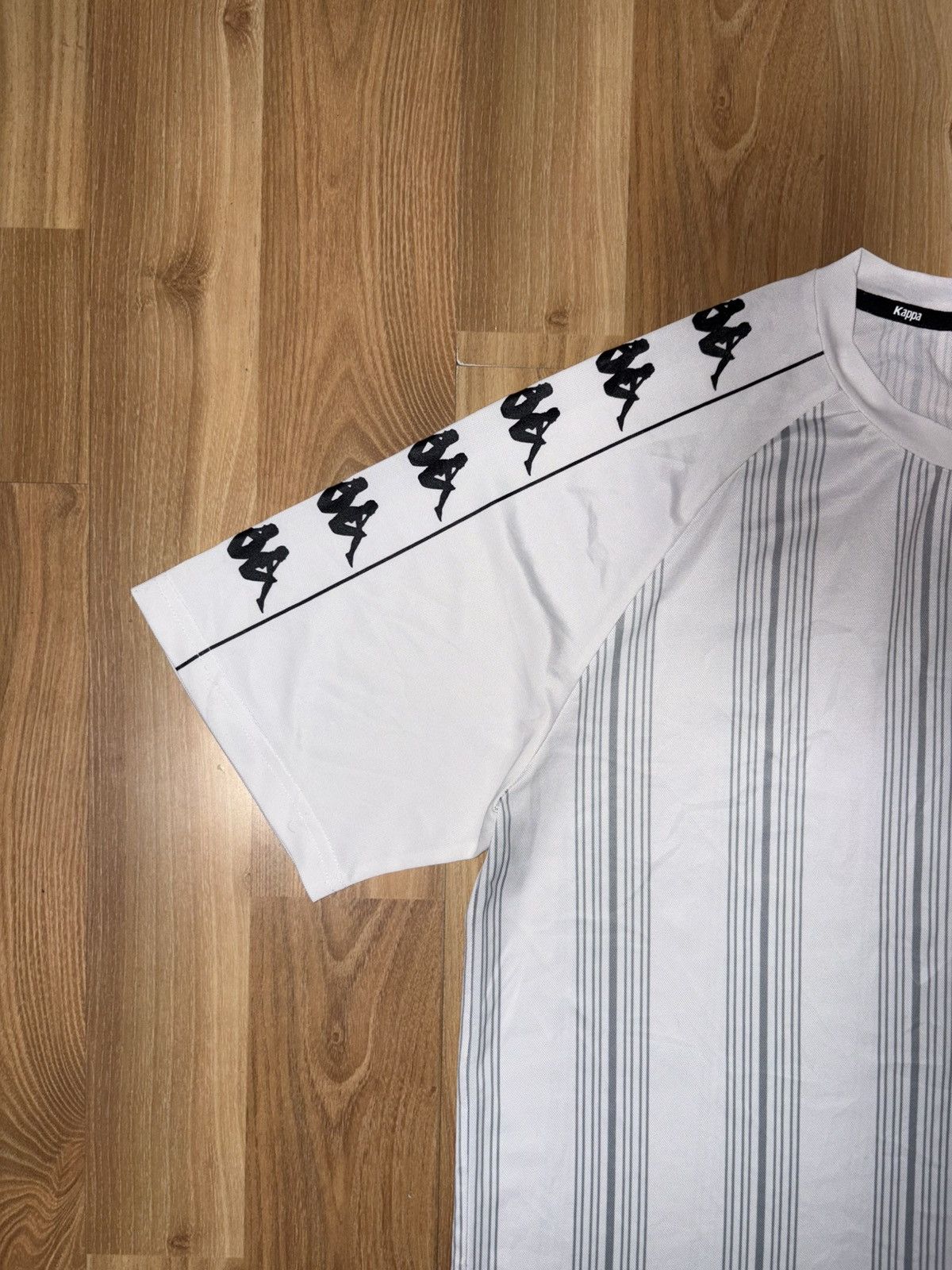 Kappa VTG Style Kappa Banda Pinstripe Jersey XL White/Black/Grey Size US XL / EU 56 / 4 - 7 Thumbnail