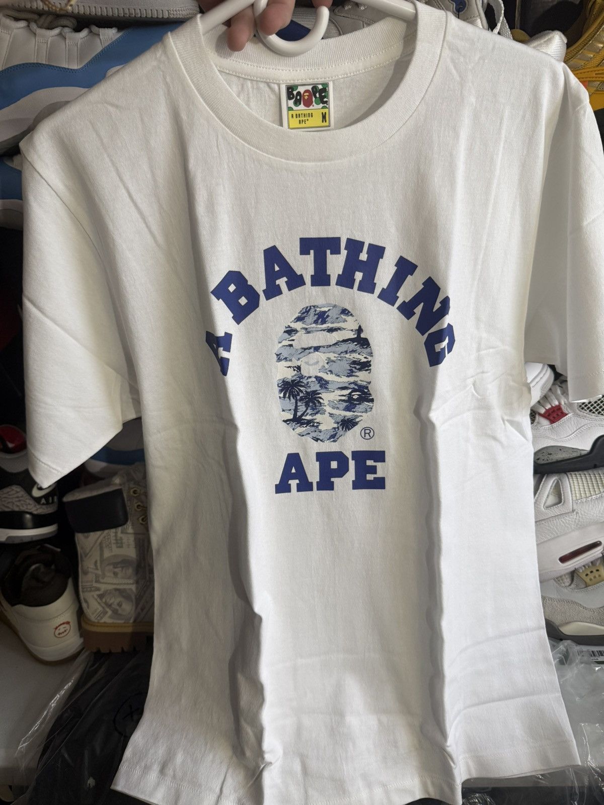 Bape × Coach BAPE x Coach College Logo Shirt - Navy - Sz. M 