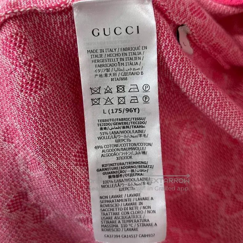 Gucci Gucci Pink full-print gold buckle cardigan coat Size L / US 10 / IT 46 - 5 Thumbnail