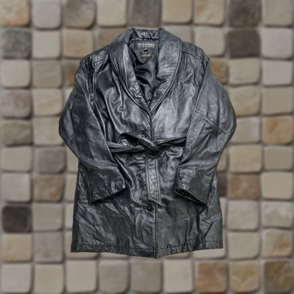 Vintage VINTAGE Wilsons Jacket Womens Small Black Leather 3m Thinsulate Heavy Size S / US 4 / IT 40 - 1 Thumbnail
