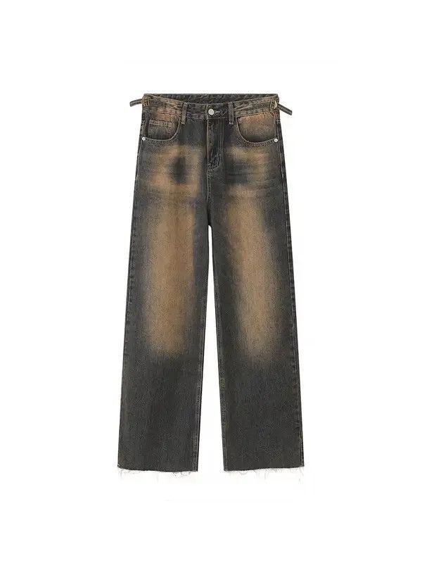 Japanese Brand Vintage Distressed Straight High Street Wide-Leg Jeans Size US 32 / EU 48 - 3 Thumbnail