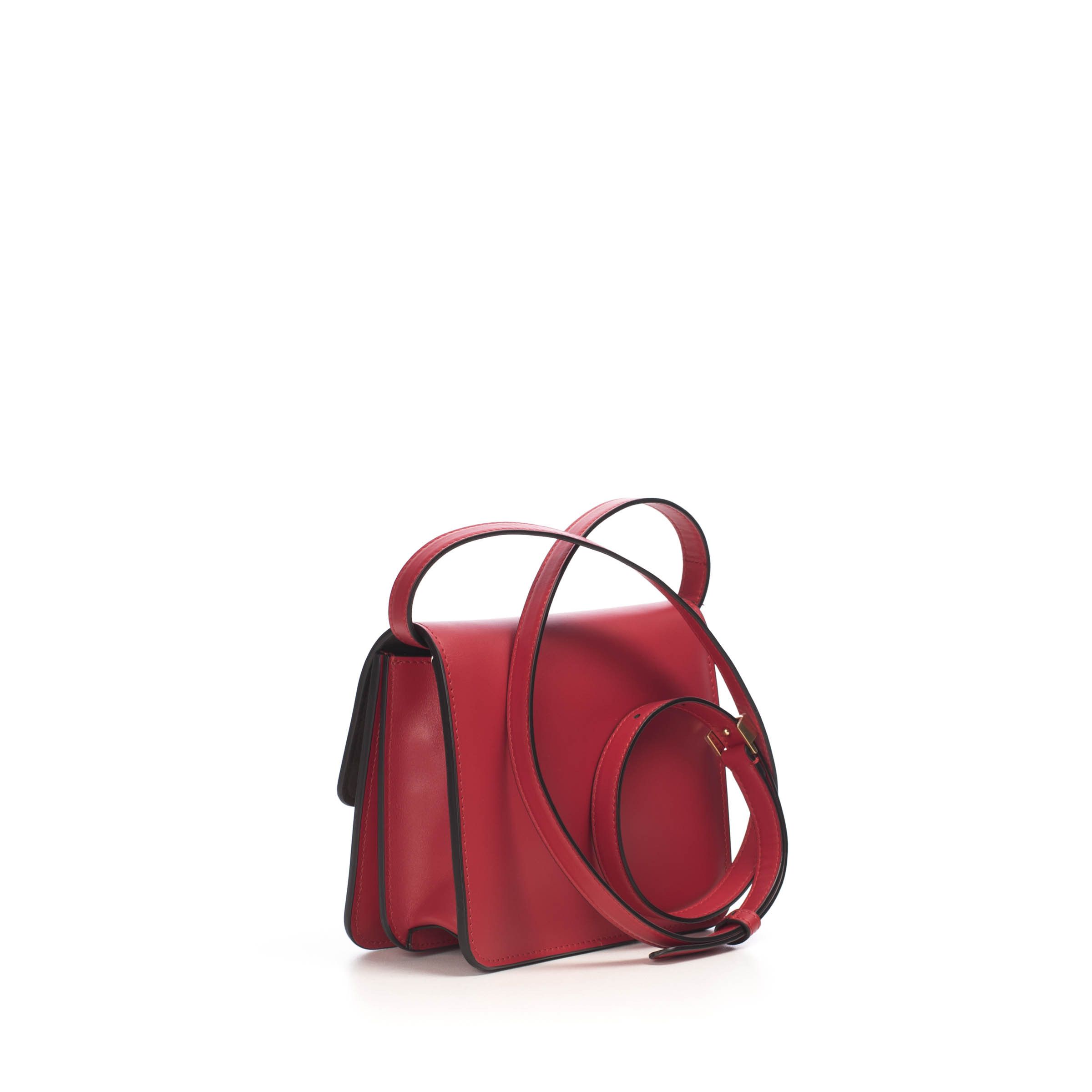 Fendi Karligraphy - Small Red Leather Bag with FF Buckle Size ONE SIZE - 5 Thumbnail