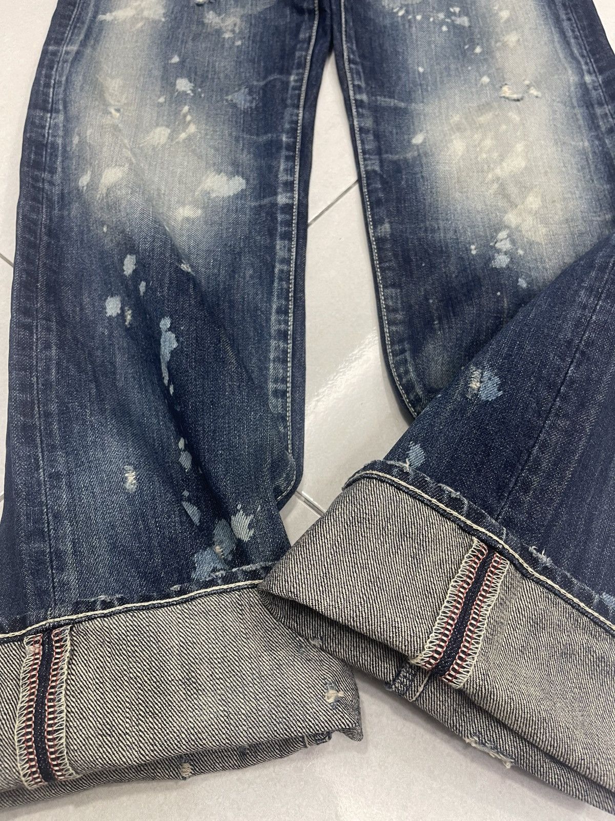 Vanquish Vanquish "Hello World" Paint Splatter Distressed Denim Size US 32 / EU 48 - 16 Thumbnail
