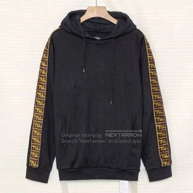 Fendi Fendi Men's FF Logo Tape Hoodie. Size US L / EU 52-54 / 3 - 1 Thumbnail