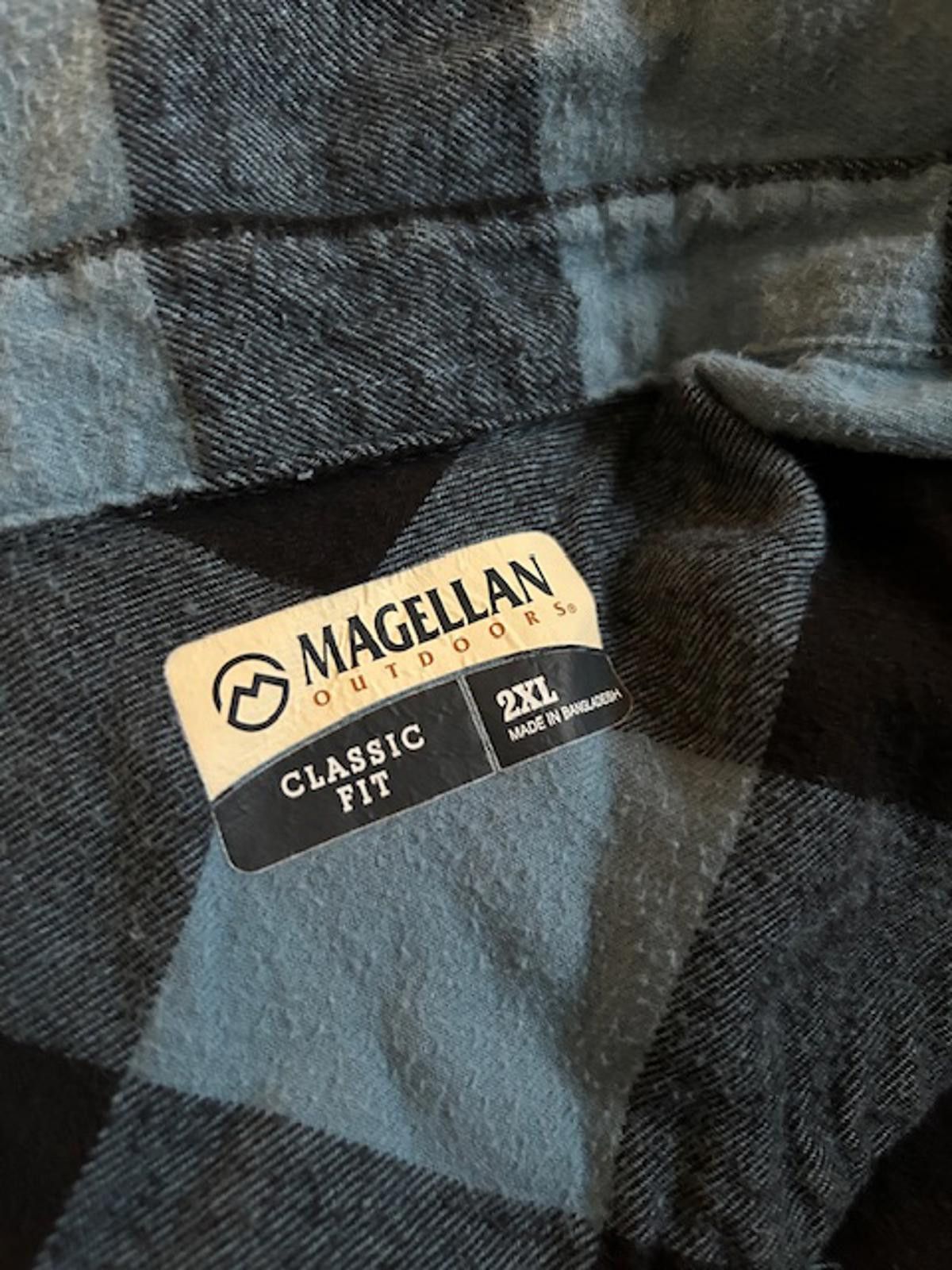 Other Magellan Classic Fit Blue Black Checkered Flannel Shirt 2XL Size US XXL / EU 58 / 5 - 2 Thumbnail