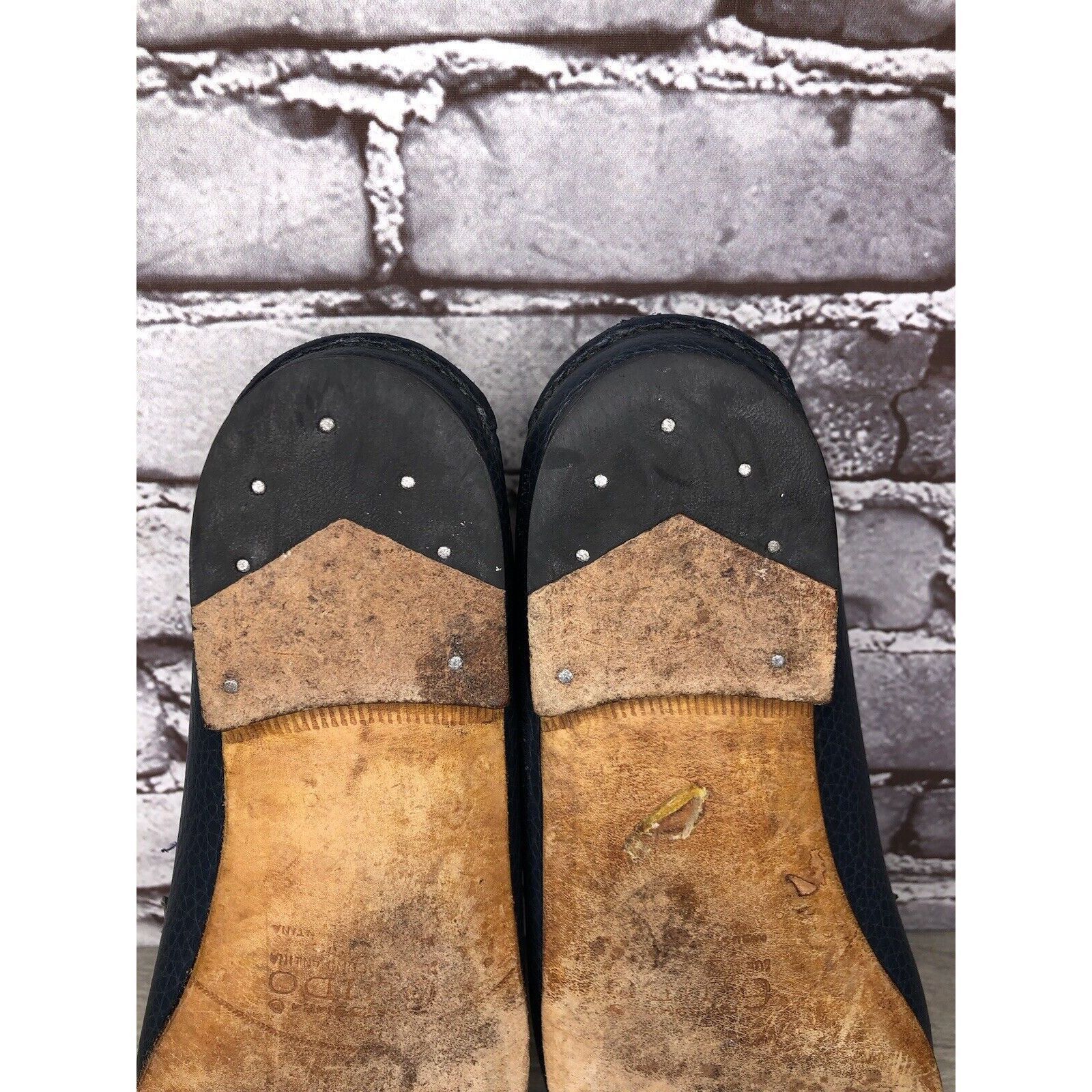 Guidi Guido Navy Blue Leather Slip On Horsebit Loafers Flats Shoes Size US 9 / IT 39 - 17 Thumbnail