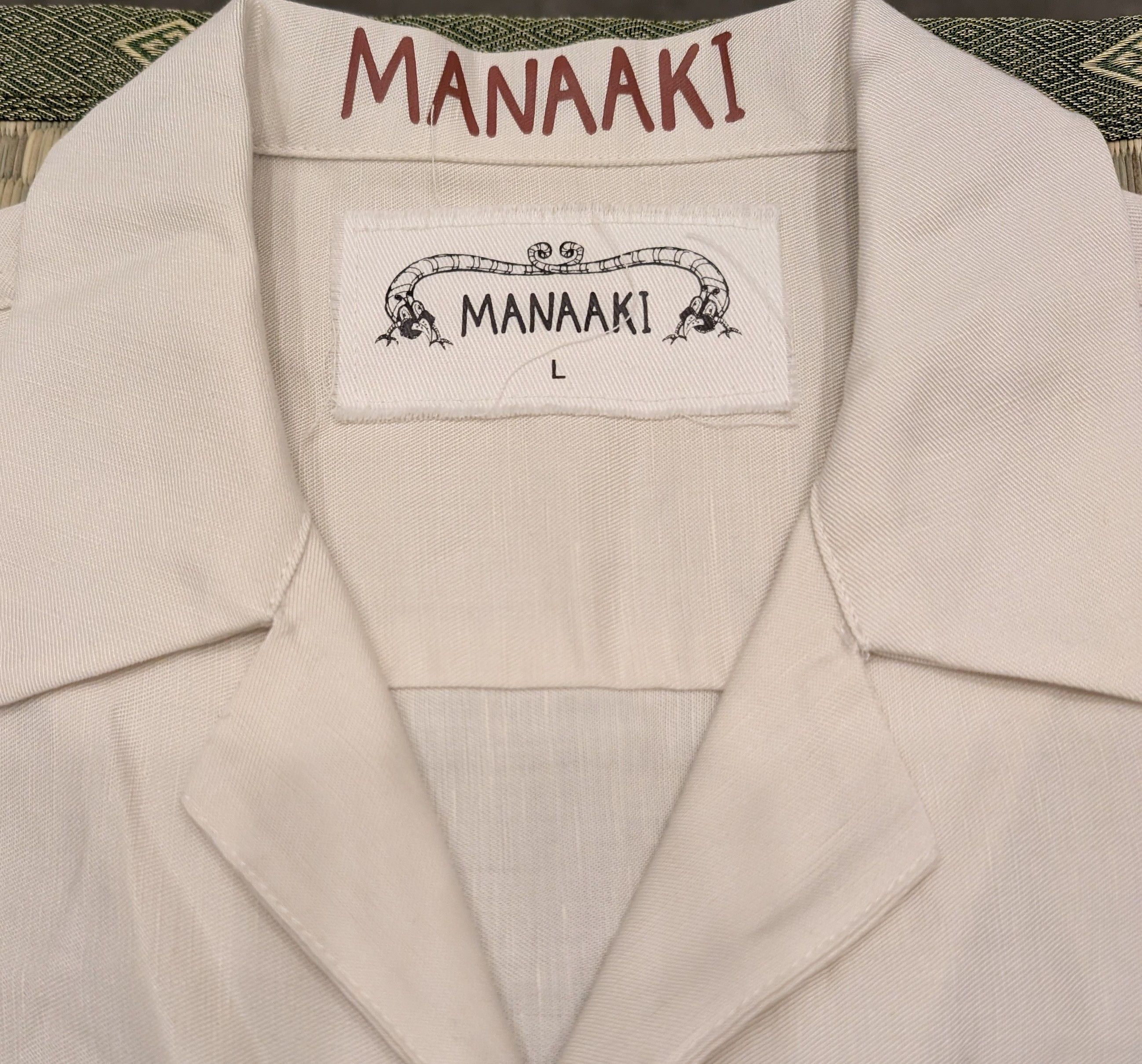 Other Manaaki Mana Camp Collar Lyocell/Linen Shirt Bird Print Size US L / EU 52-54 / 3 - 3 Thumbnail