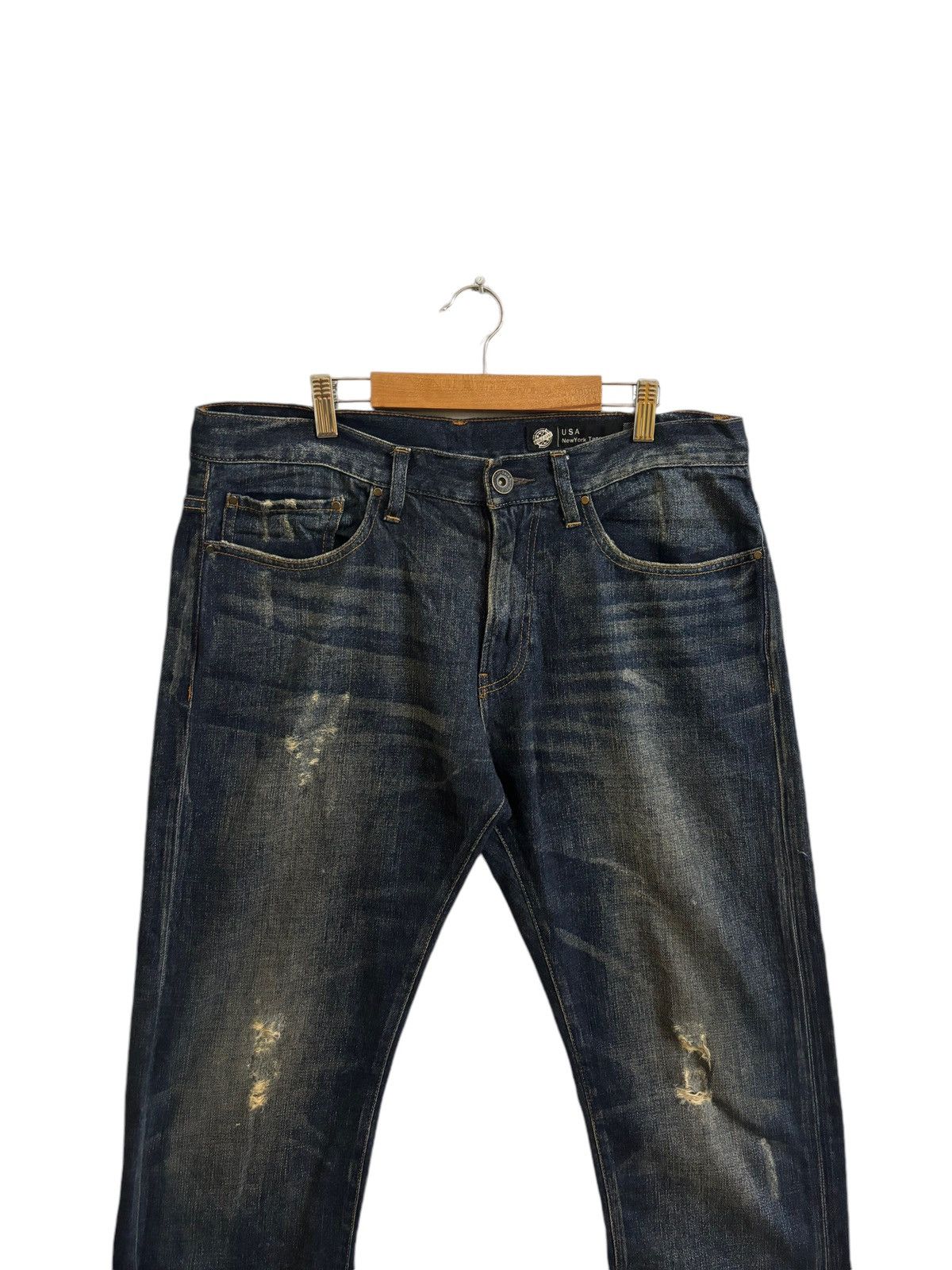 If Six Was Nine × Japanese Brand JAPANESE BRAND BACK NUMBER DISTRESSED DENIM MADE IN JAPAN Size US 34 / EU 50 - 3 Thumbnail
