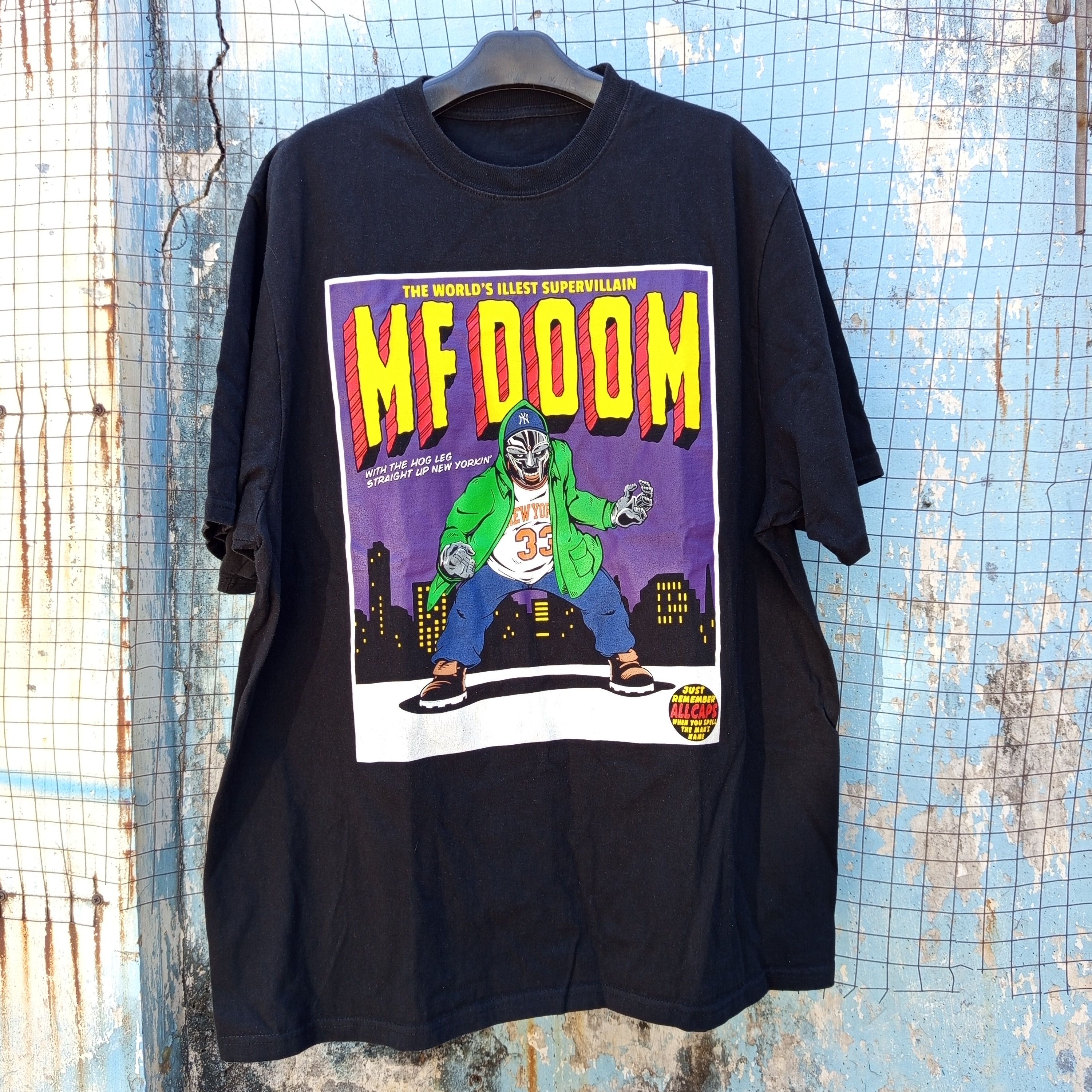 Rap Tees MF DOOM The World"s Illest Supervillain Y2K Rap t shirt Size US XXL / EU 58 / 5 - 1 Thumbnail