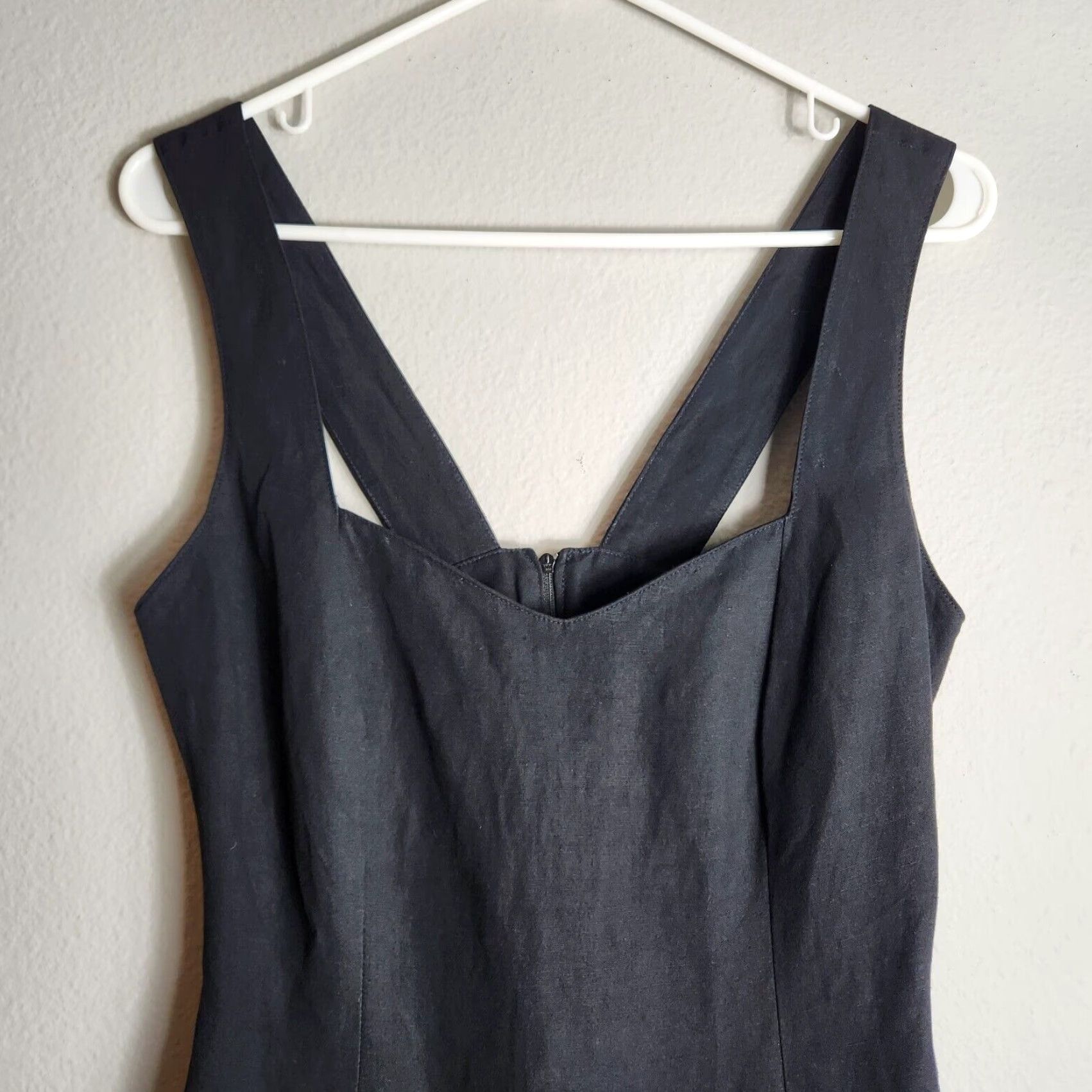 Byblos Byblos Linen Black Sleeveless Sheath Dress EU 42/US 6 NWT Size M / US 6-8 / IT 42-44 - 3 Thumbnail