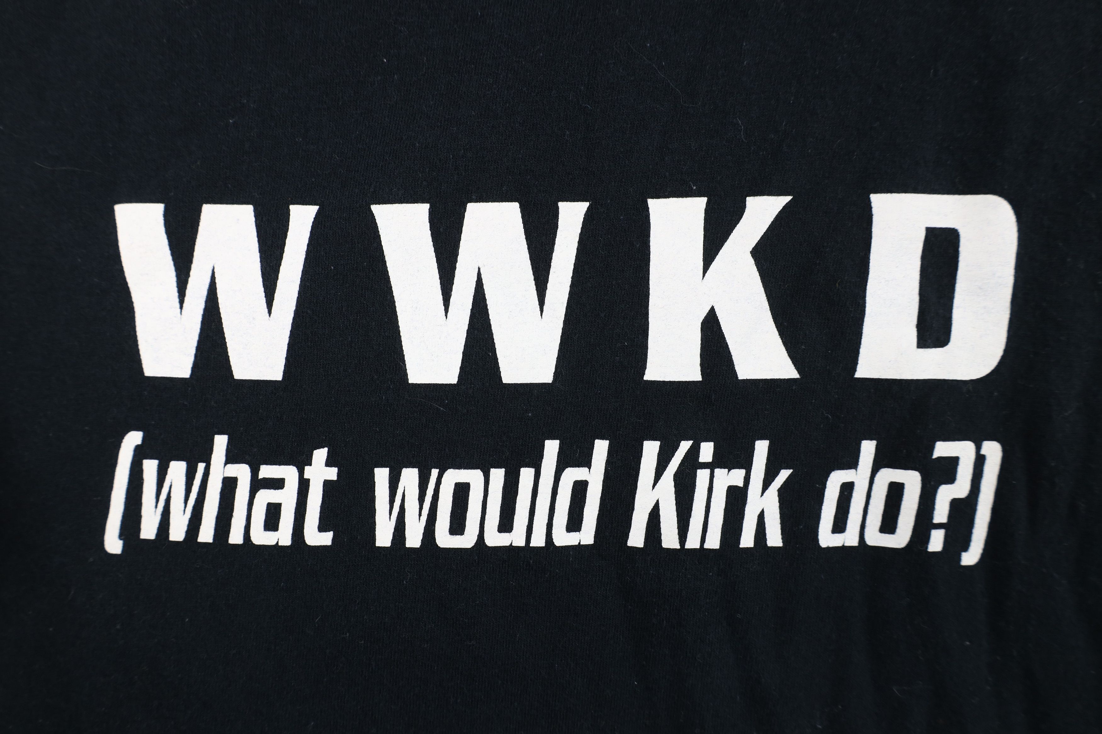 Vintage Vintage WWKD What Would Kirk Do Star Trek T-Shirt Black Size US XXL / EU 58 / 5 - 4 Thumbnail