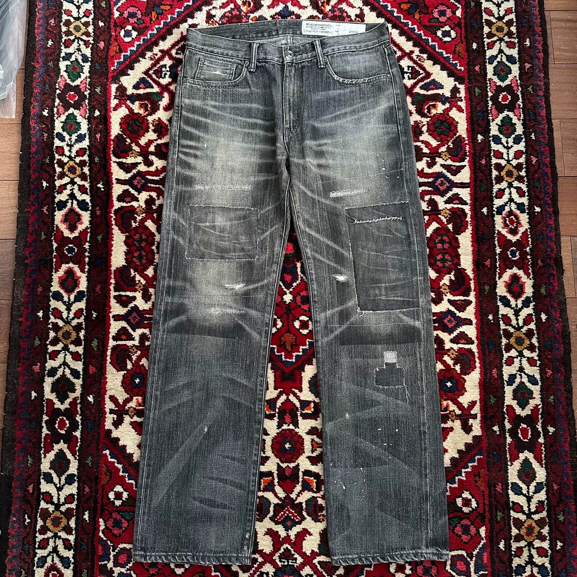 NBDN Nobrandedon NBHD 13aw mid m distressed rust jeans Size US 33 - 1 Thumbnail