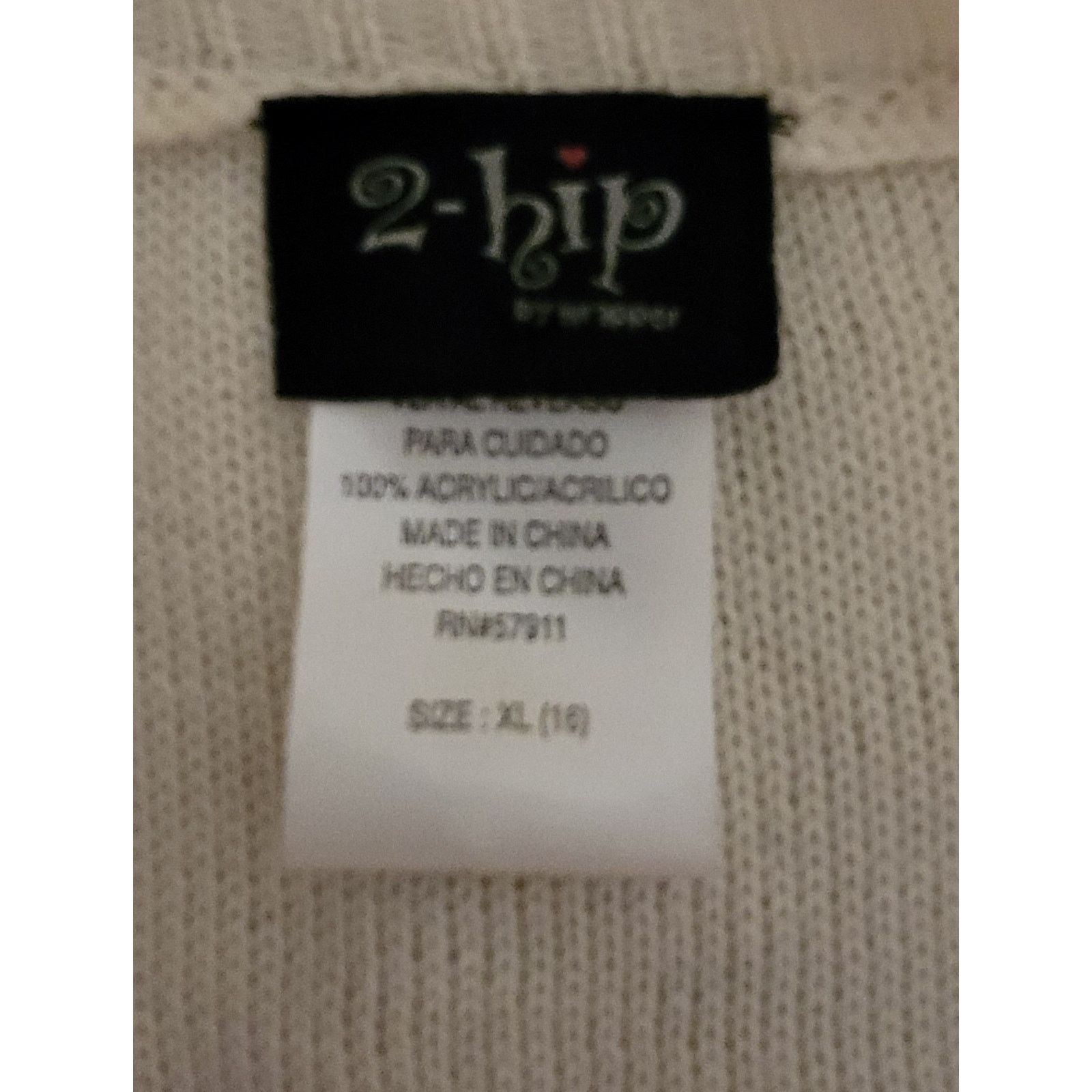 Other 2 Hip Wrapper Cream Crochet Open Front Cardigan Sweater XL Size XL / US 12-14 / IT 48-50 - 4 Thumbnail