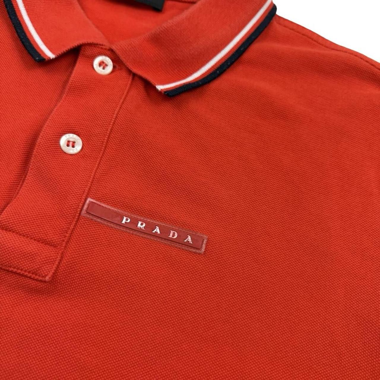 Prada Orange Prada Sport Red Tab Polo Shirt - Large Size US L / EU 52-54 / 3 - 7 Thumbnail