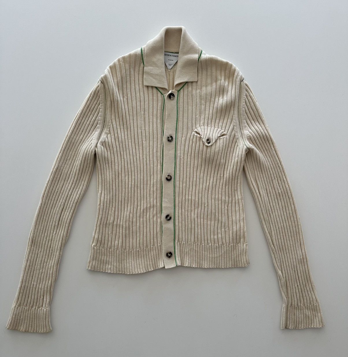 Bottega Veneta Bottega Veneta Ribbed Cardigan Size US M / EU 48-50 / 2 - 1 Thumbnail