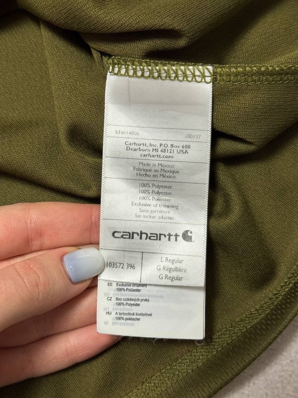 Carhartt × Vintage Vintage Carhartt Fishing Hoodie Tactical Big Logo Baggy 90s Size US L / EU 52-54 / 3 - 9 Thumbnail