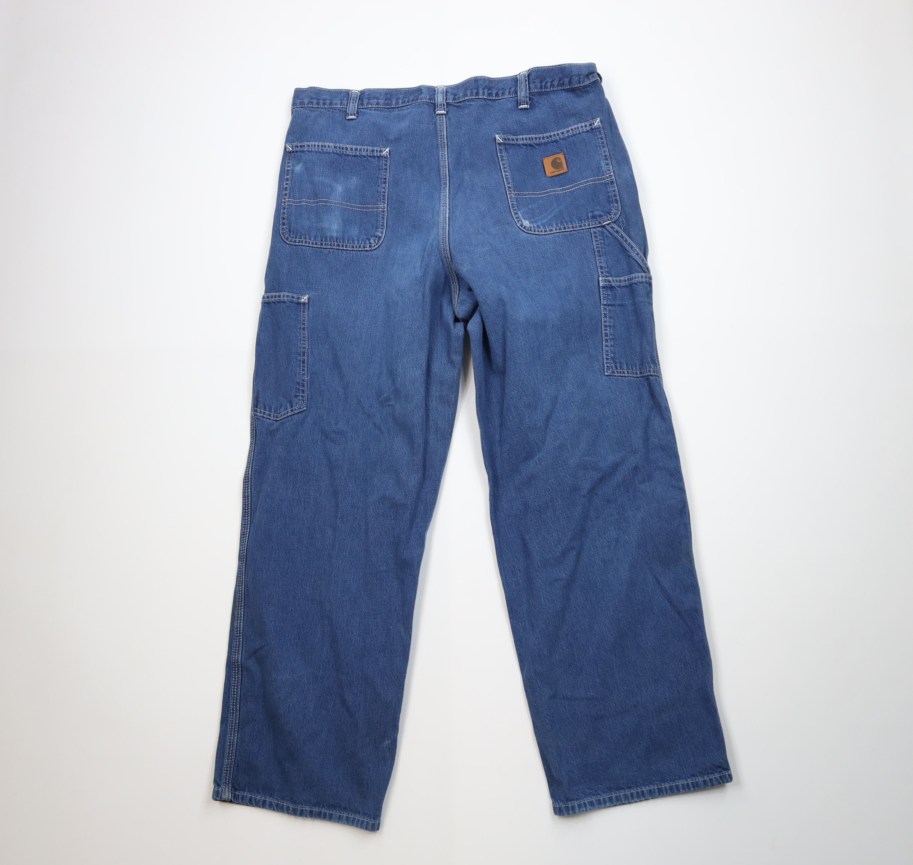 Carhartt Vintage Y2K Carhartt Wide Leg Dungaree Denim Jeans Blue Size 38" / US 16 / IT 52 - 10 Thumbnail