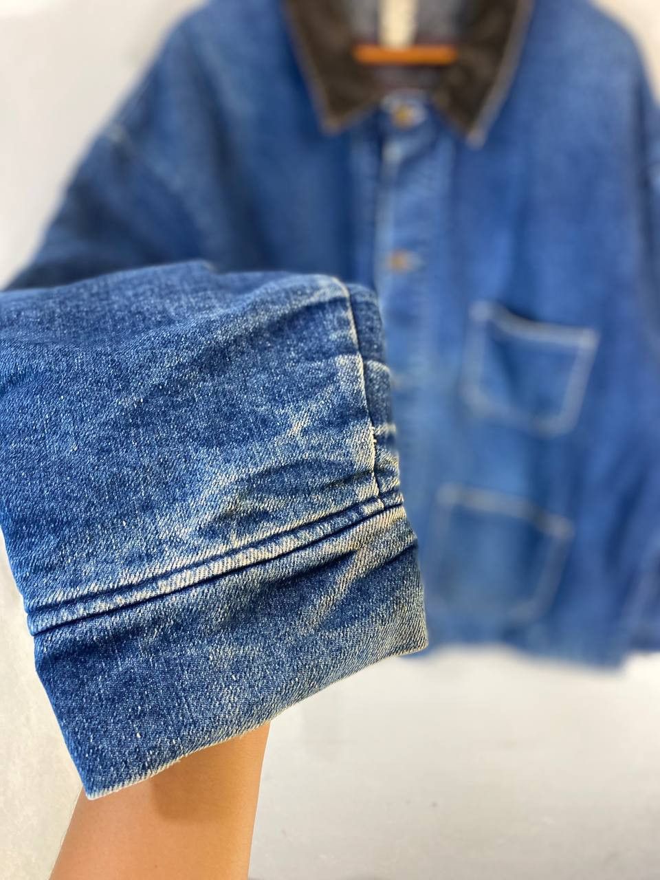 Vintage vintage denim jacket made in usa nice design Size US XXL / EU 58 / 5 - 4 Thumbnail
