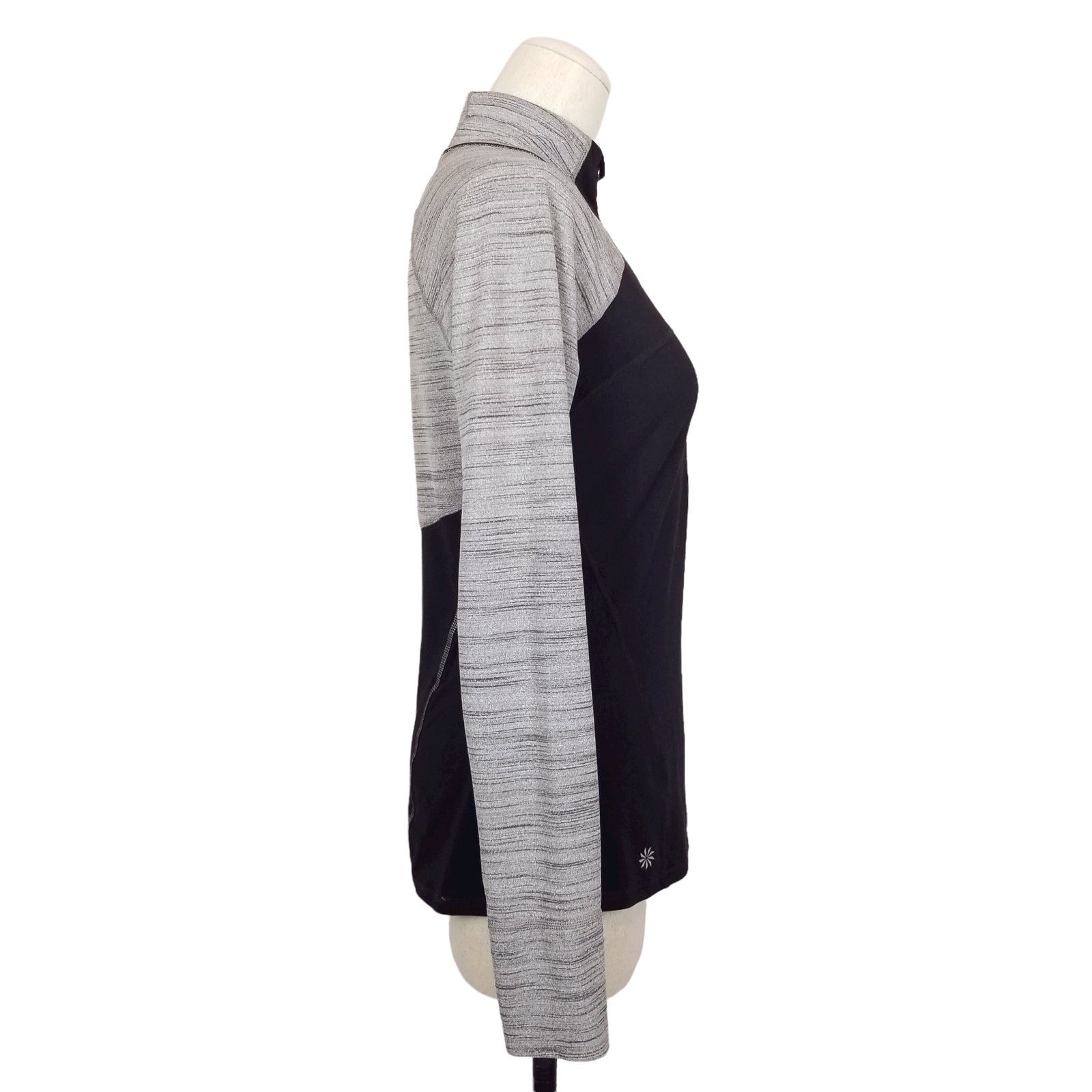 Athleta Athleta Running Wild 2.0 Half Zip Pullover Top Black Gray S Size S / US 4 / IT 40 - 4 Thumbnail