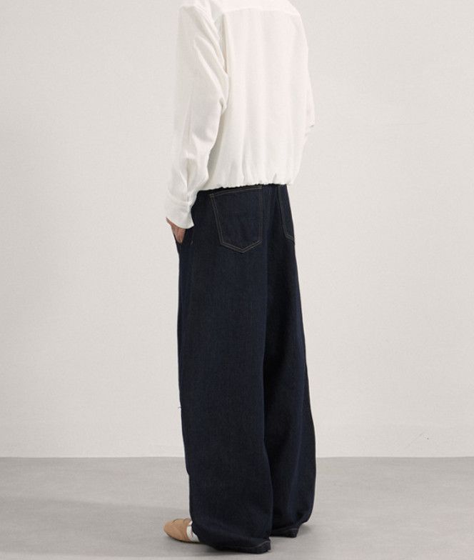 Japanese Brand American high-street patchwork baggy wide-leg curved jeans Size US 32 / EU 48 - 4 Thumbnail