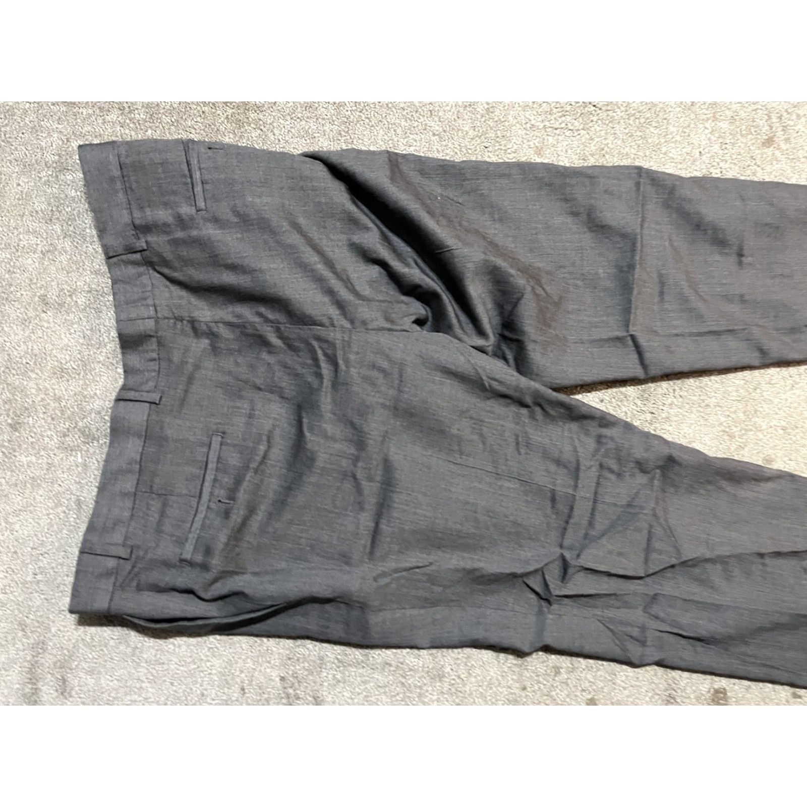 Kenneth Cole VINTAGE Kenneth Cole Flat Front PANTS Men 38x22 Gray Solid Dress Pants Size US 38 / EU 54 - 4 Thumbnail