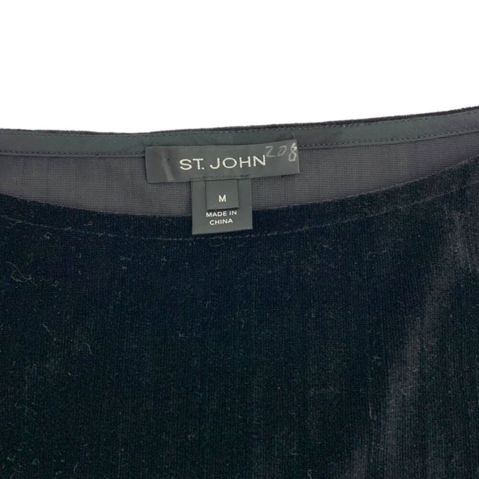 St. John St John Crushed Velvet Top Black Size Medium NWOT $695 MSRP Size M / US 6-8 / IT 42-44 - 4 Thumbnail