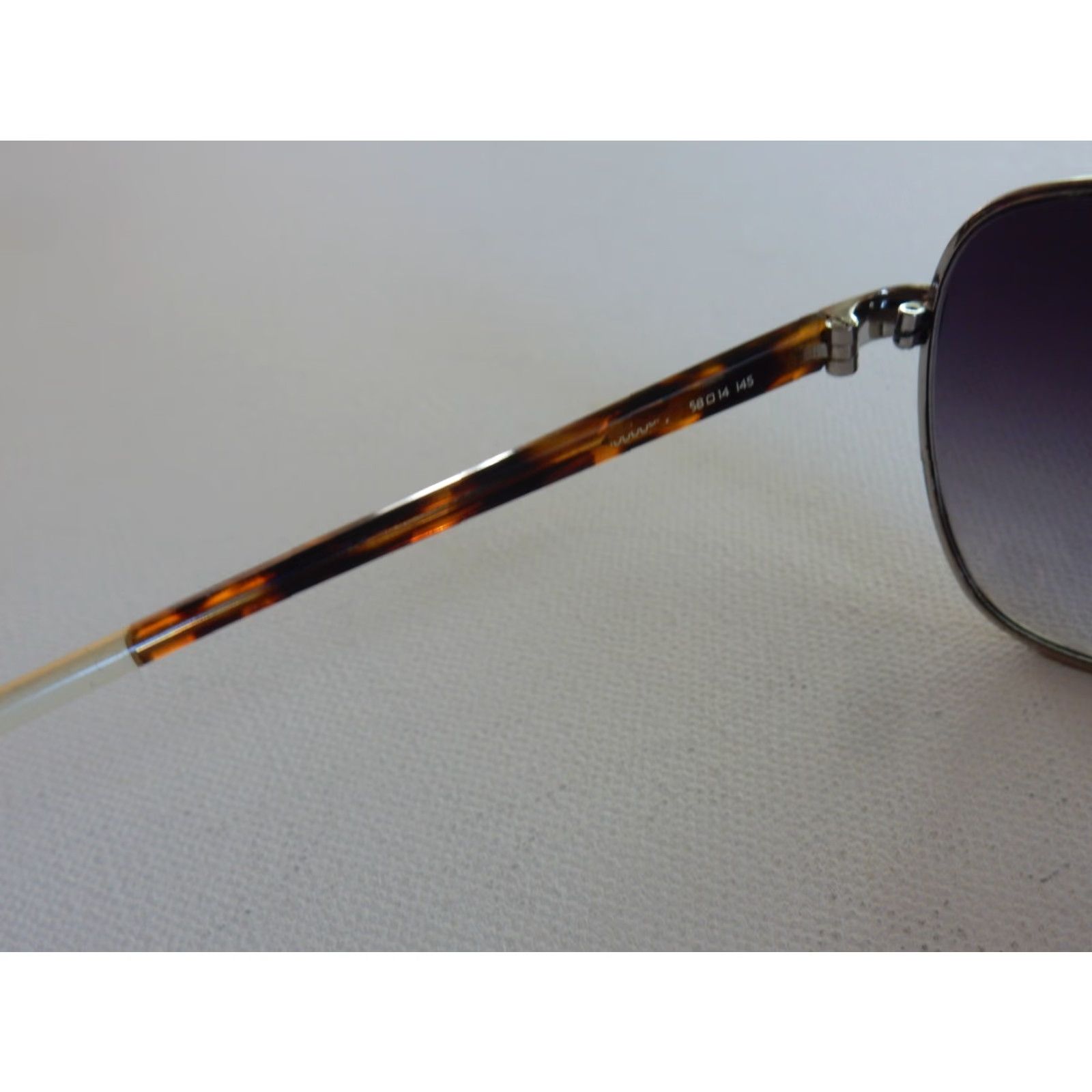 Vintage TOM'S Aviator Sunglasses 58[]14 130 Brown Scratched Lenses Unisex Adults Size ONE SIZE - 6 Thumbnail