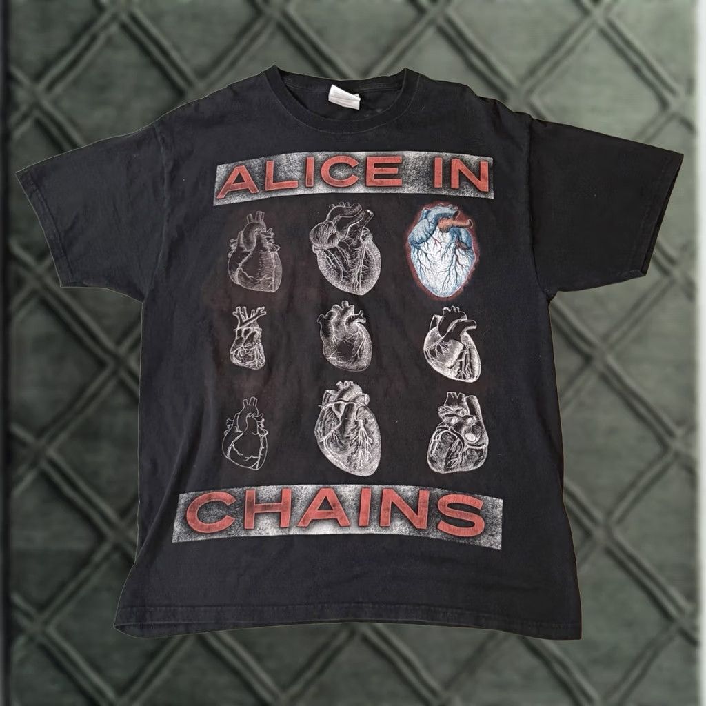 Hanes Hanes T-Shirt Black Gives Way To Blue Shirt M/L Graphic Print Crew Neck Short Sleeve Band M/L Men Grunge Nirvana Alice In Chains Size US M / EU 48-50 / 2 - 1 Thumbnail