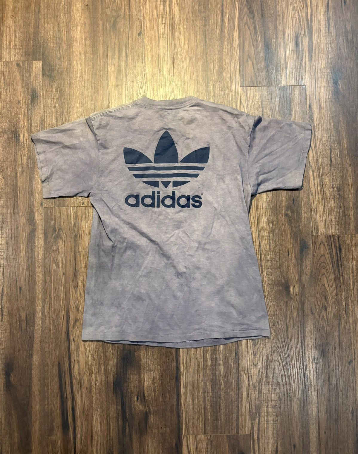 Adidas 🔥Rare UNC Vintage 80s Adidas Trefoil Logo Double Sided Tee🔥 Size US L / EU 52-54 / 3 - 4 Thumbnail