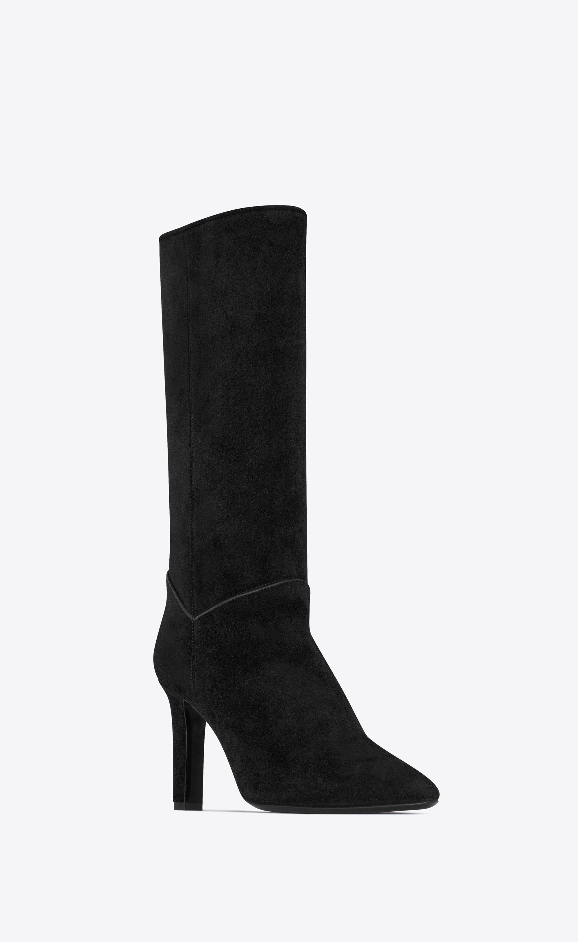 Saint Laurent Paris o1bcso1str1224 Tracy Boots In Suede in Black Size US 8 / IT 38 - 2 Thumbnail