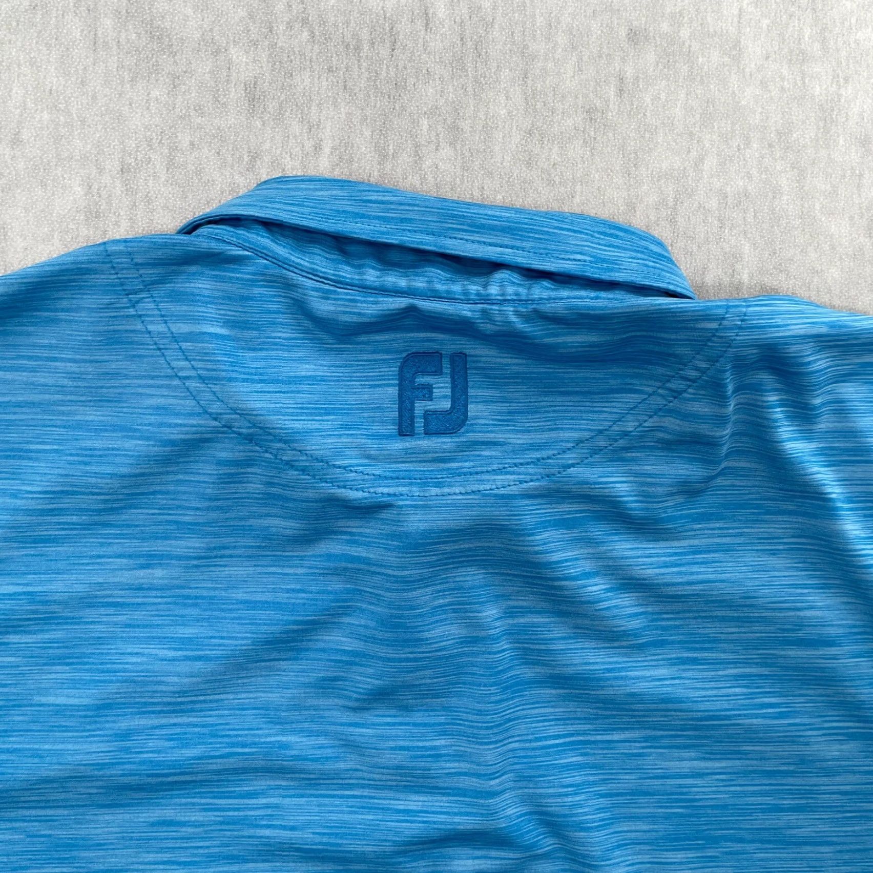 Footjoy FootJoy Polo Tour Issue Golf Mens Shirt Adult L Blue Short Sleeve Button Collared Embroidered Logo Classic Size US L / EU 52-54 / 3 - 6 Thumbnail