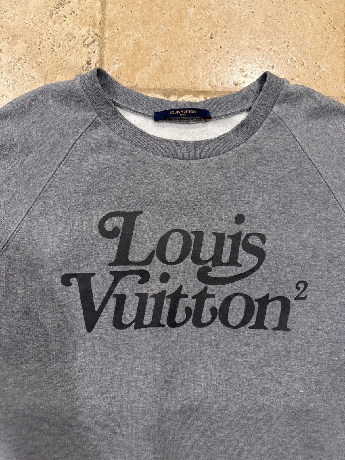 Louis Vuitton × Nigo Louis Vuitton x Nigo Human Heather Grey Crewneck SweatShirt Size US XXL / EU 58 / 5 - 6 Thumbnail