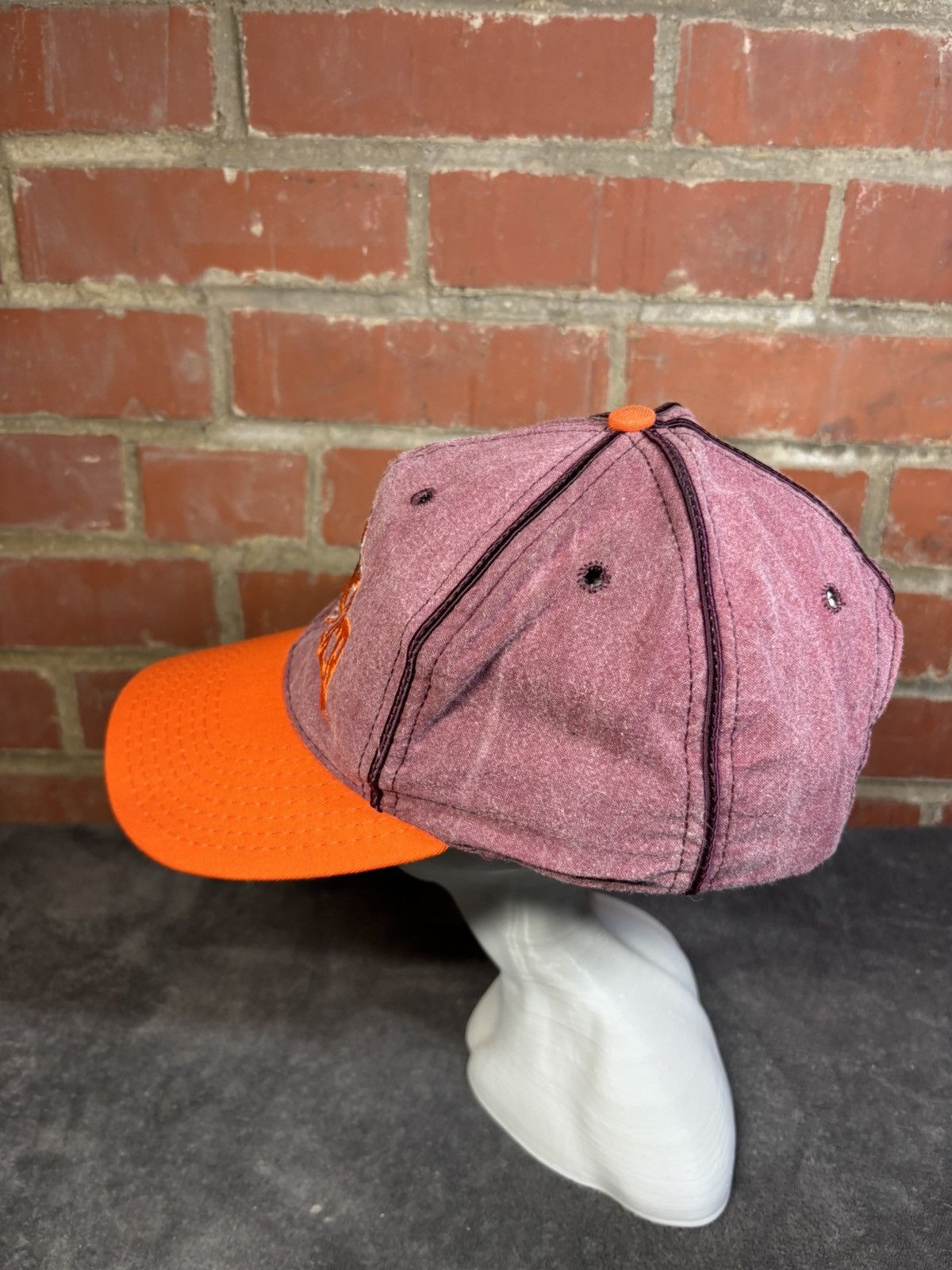 NCAA Vintage 80s Virginia Tech University Hokies Snapback Hat USA Size ONE SIZE - 4 Thumbnail