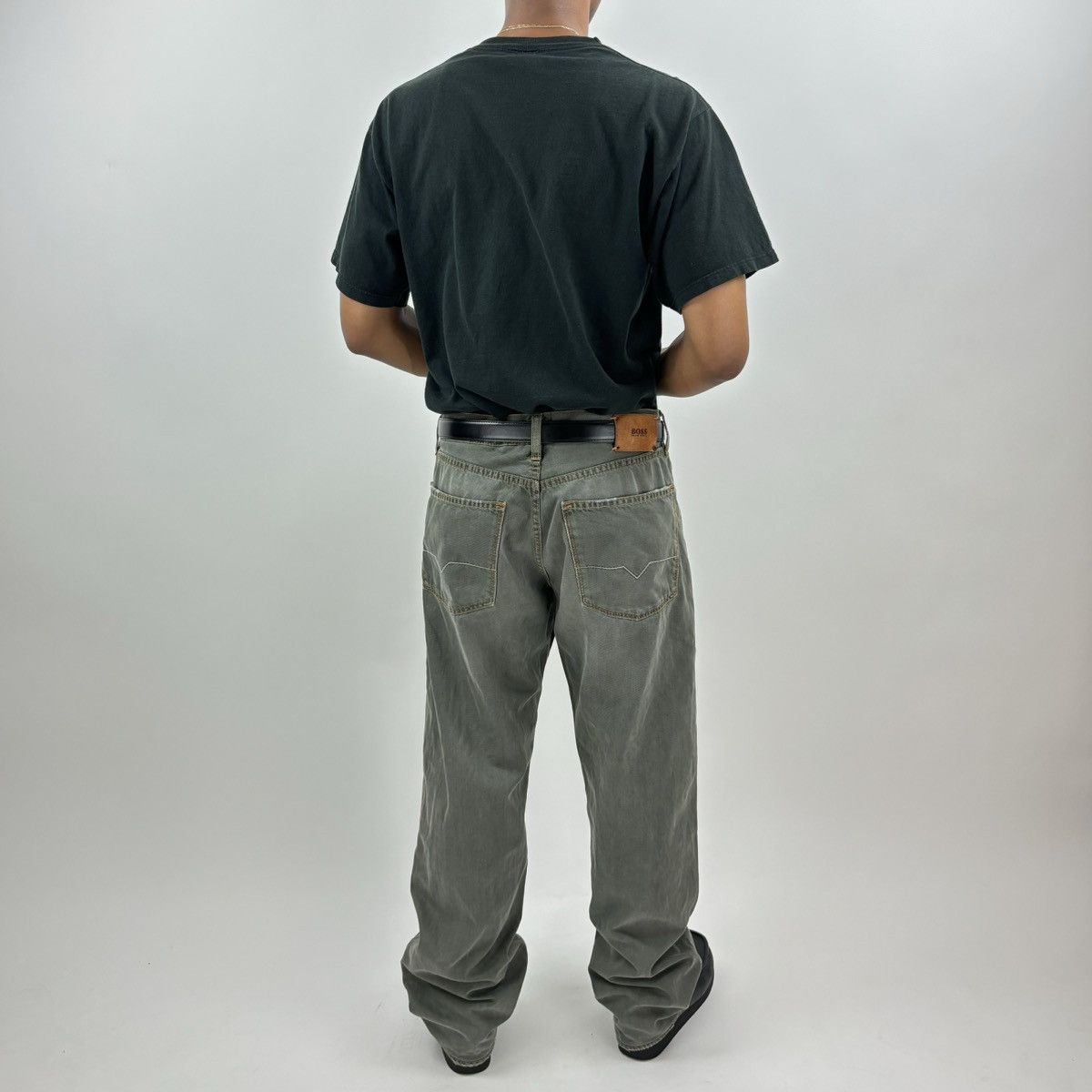Hugo Boss × Japanese Brand × Vintage vintage Y2K HUGO BOSS Wide Leg Bootcut Fade Wash Denim jeans Size US 35 - 6 Thumbnail