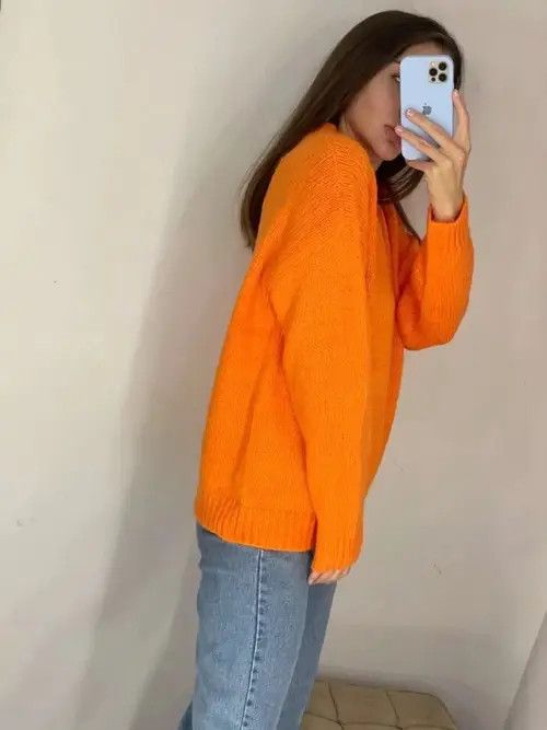 Japanese Brand Sweaters Pullover Female Knitting Overszie Size ONE SIZE - 1 Thumbnail