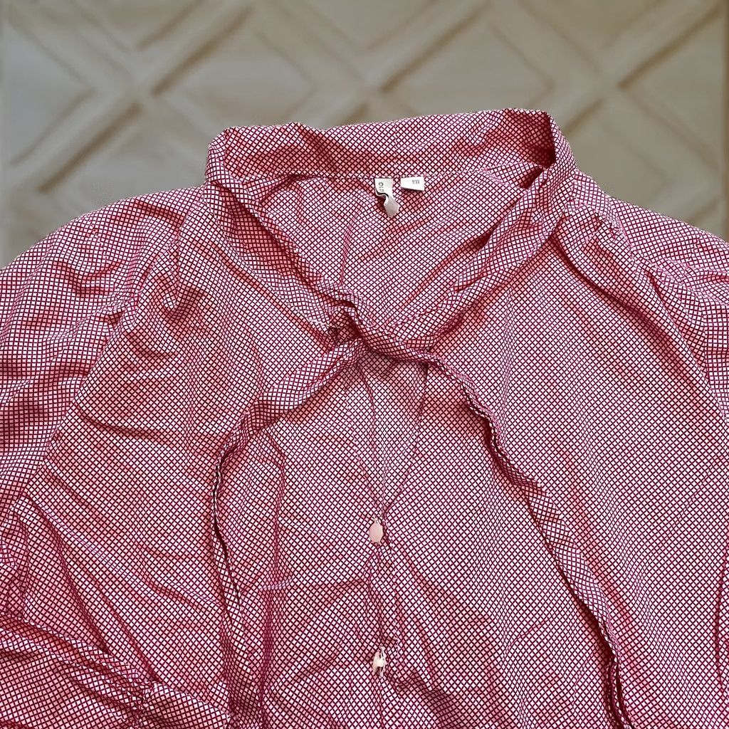 Old Navy VINTAGE Old Navy Shirt Womens XXL Red Check Long Sleeve Collared Tie Size XXL / US 16-18 / IT 52-54 - 1 Thumbnail