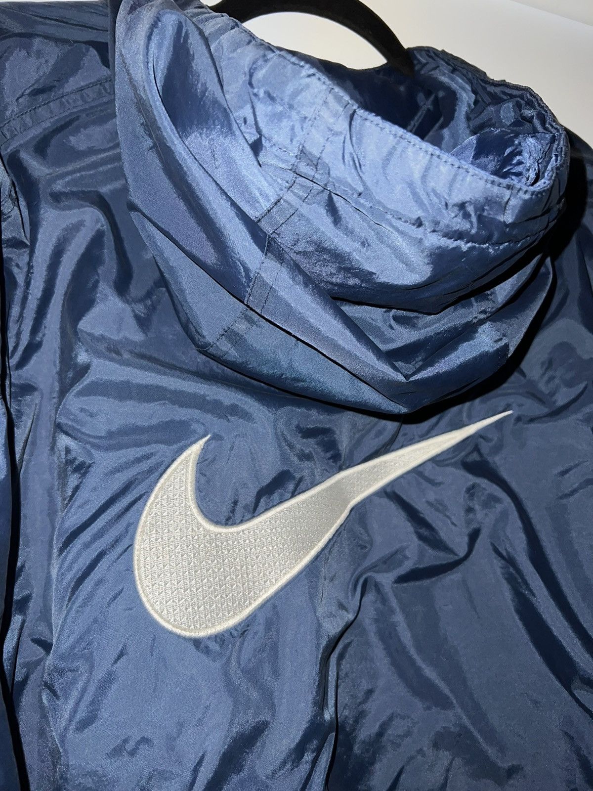 Nike × Vintage Vintage 90s Nike Windbreaker Jacket Blue Size US L / EU 52-54 / 3 - 6 Thumbnail