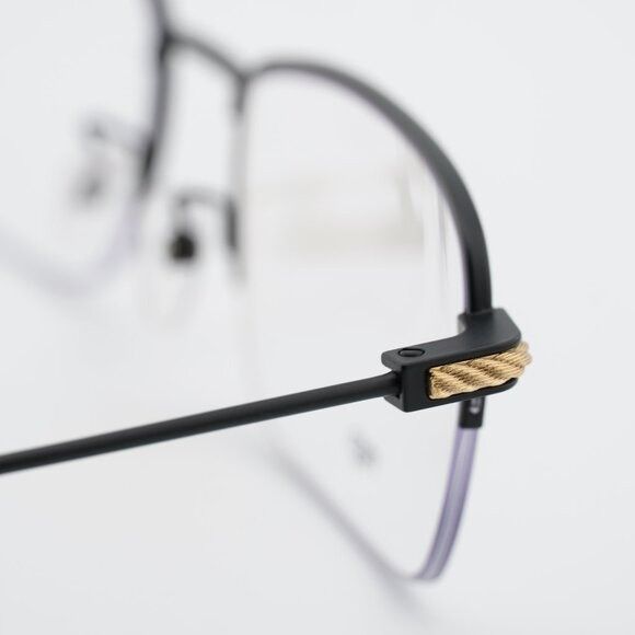 FRED Fred FG50007U 002 Eyeglasses Black 56mm Rectangle Frame Size ONE SIZE - 5 Thumbnail