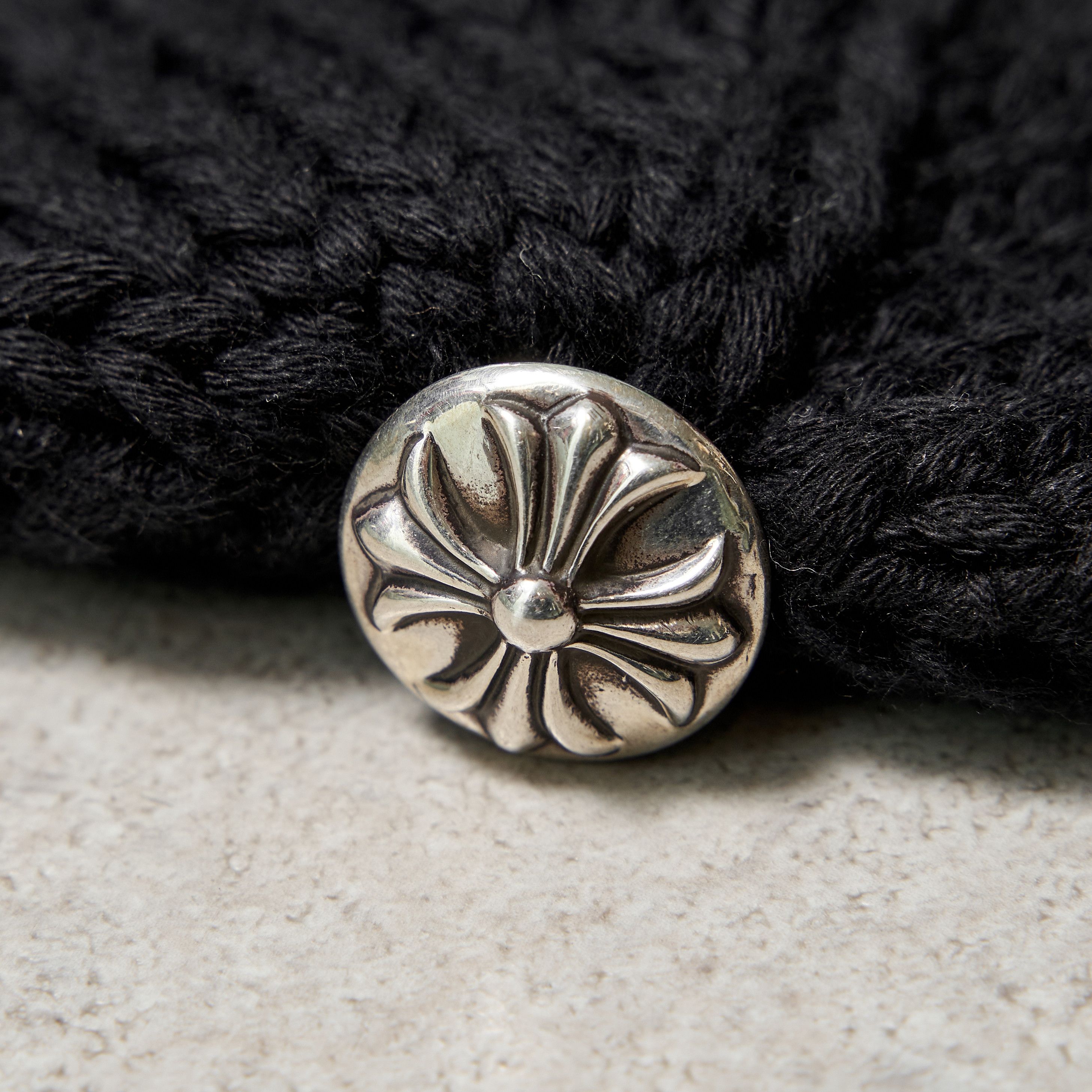 Chrome Hearts CHROME HEARTS Cash Leather Cross Cashmere Beanie Knit Hat Size ONE SIZE - 2 Thumbnail